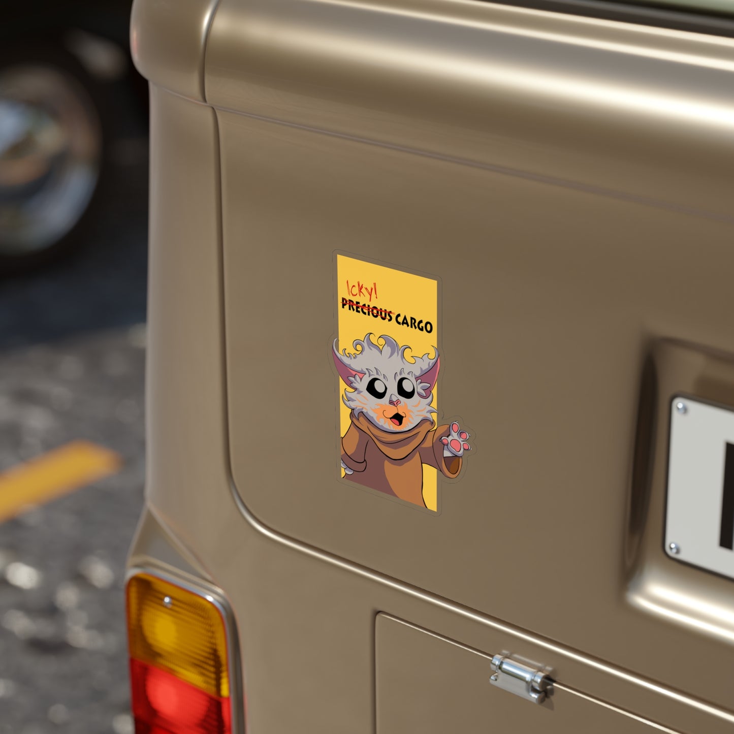 Icky Cargo Transparent Outdoor Sticker - Wisp Campaign
