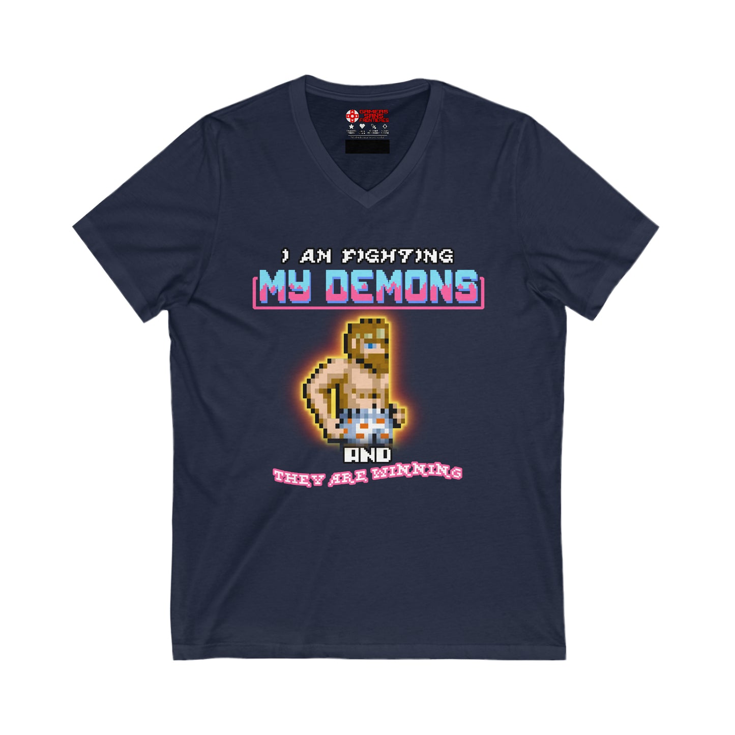 Men's V Tee - Fighting my demons
