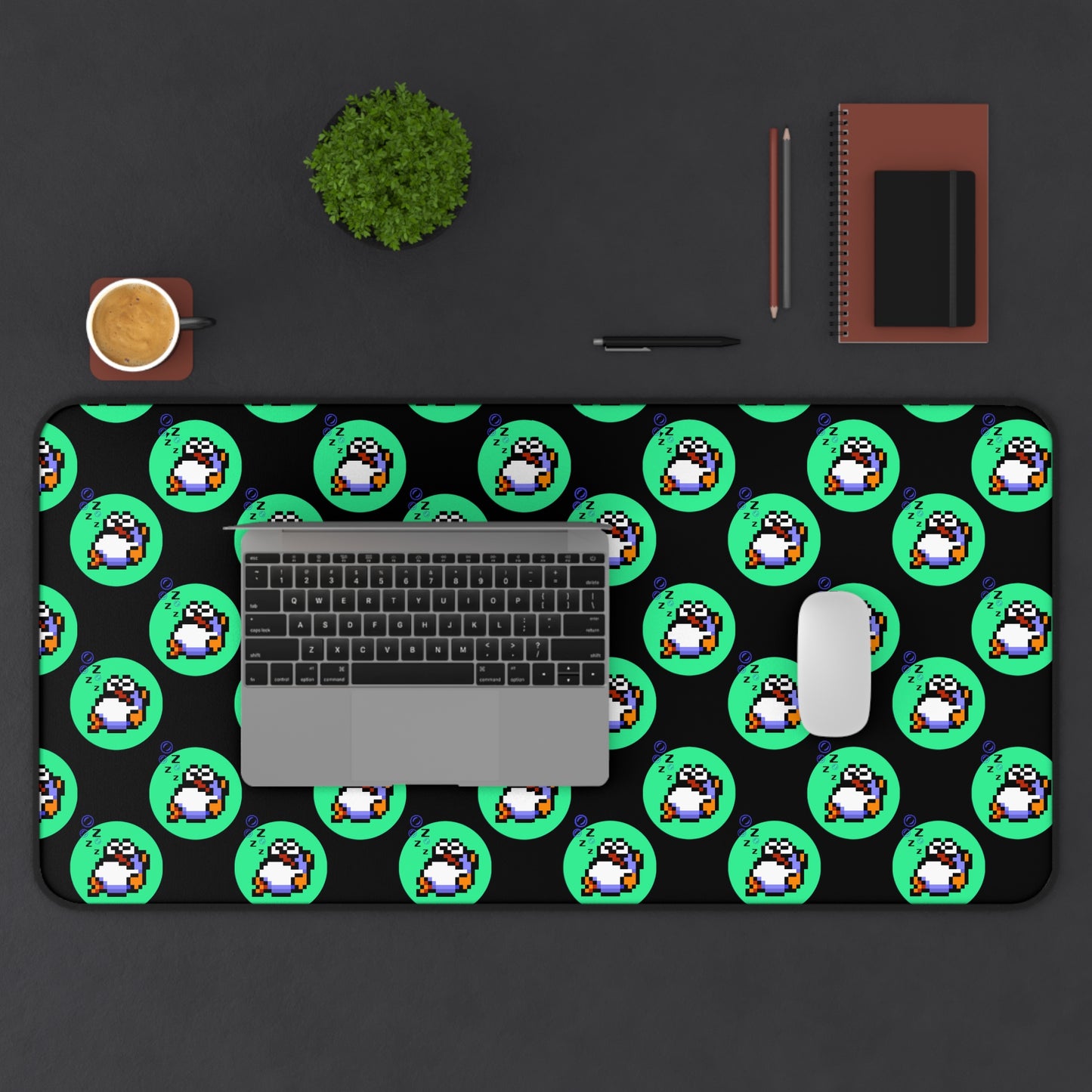 Rip Van Sleeping Pattern Desk Mat