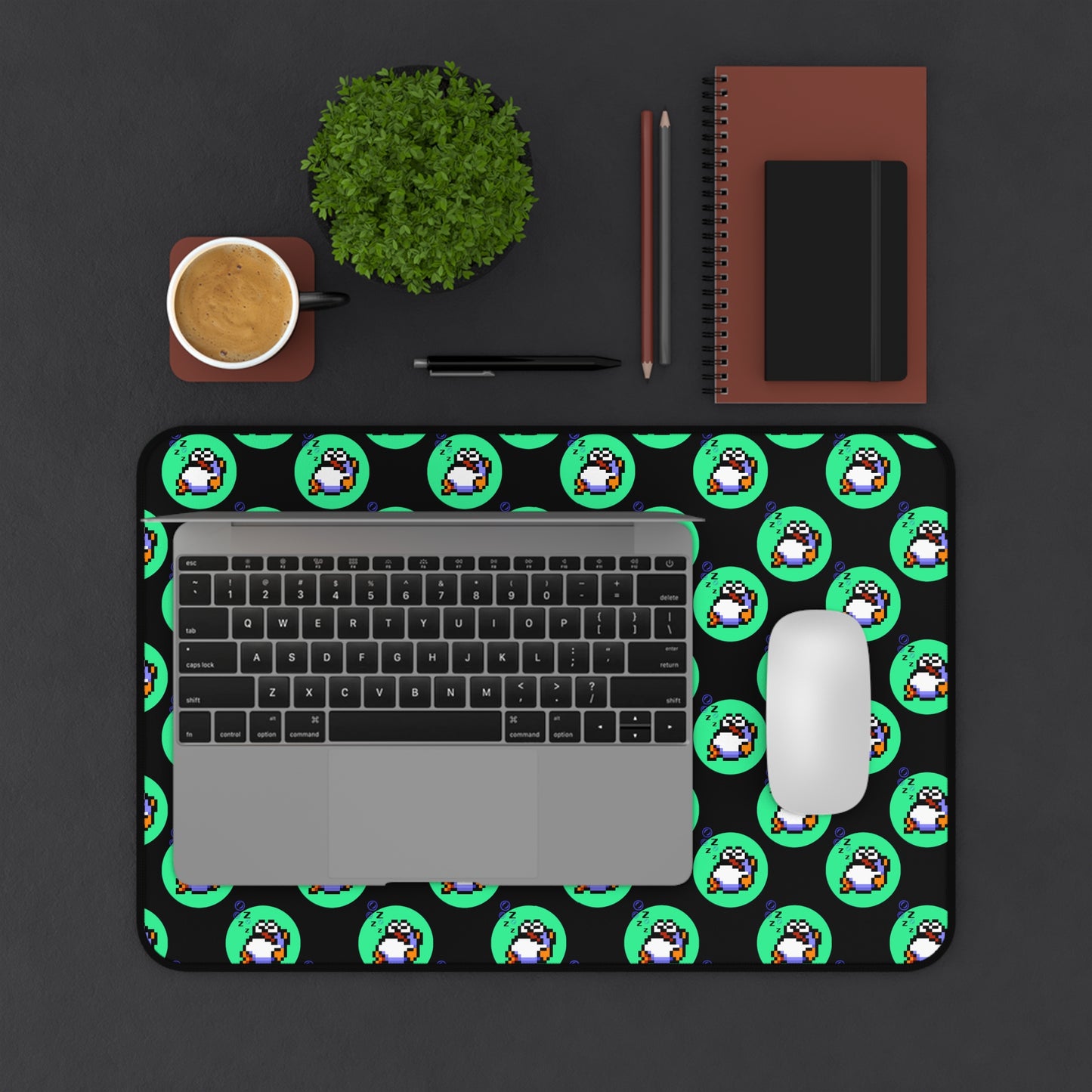 Rip Van Sleeping Pattern Desk Mat