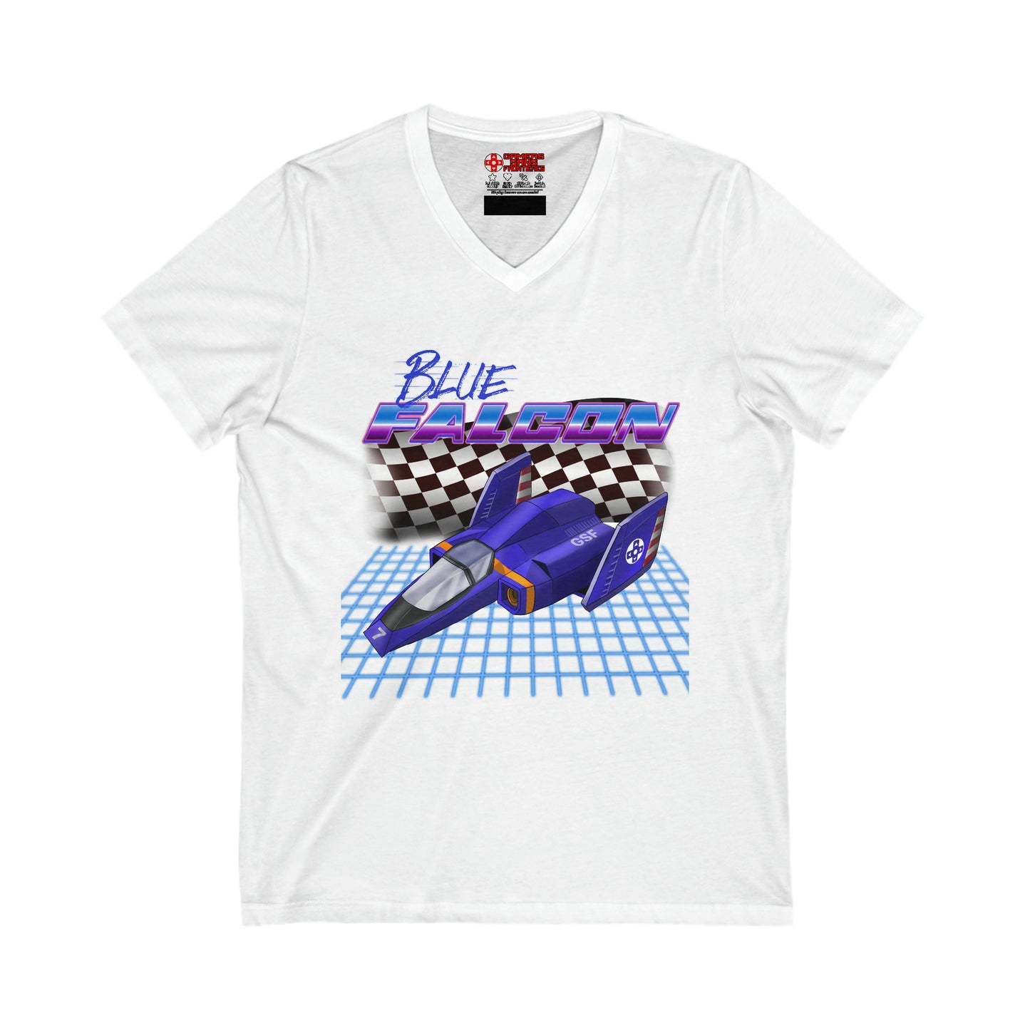 F-ZERO Men's V Tee - Blue Falcon