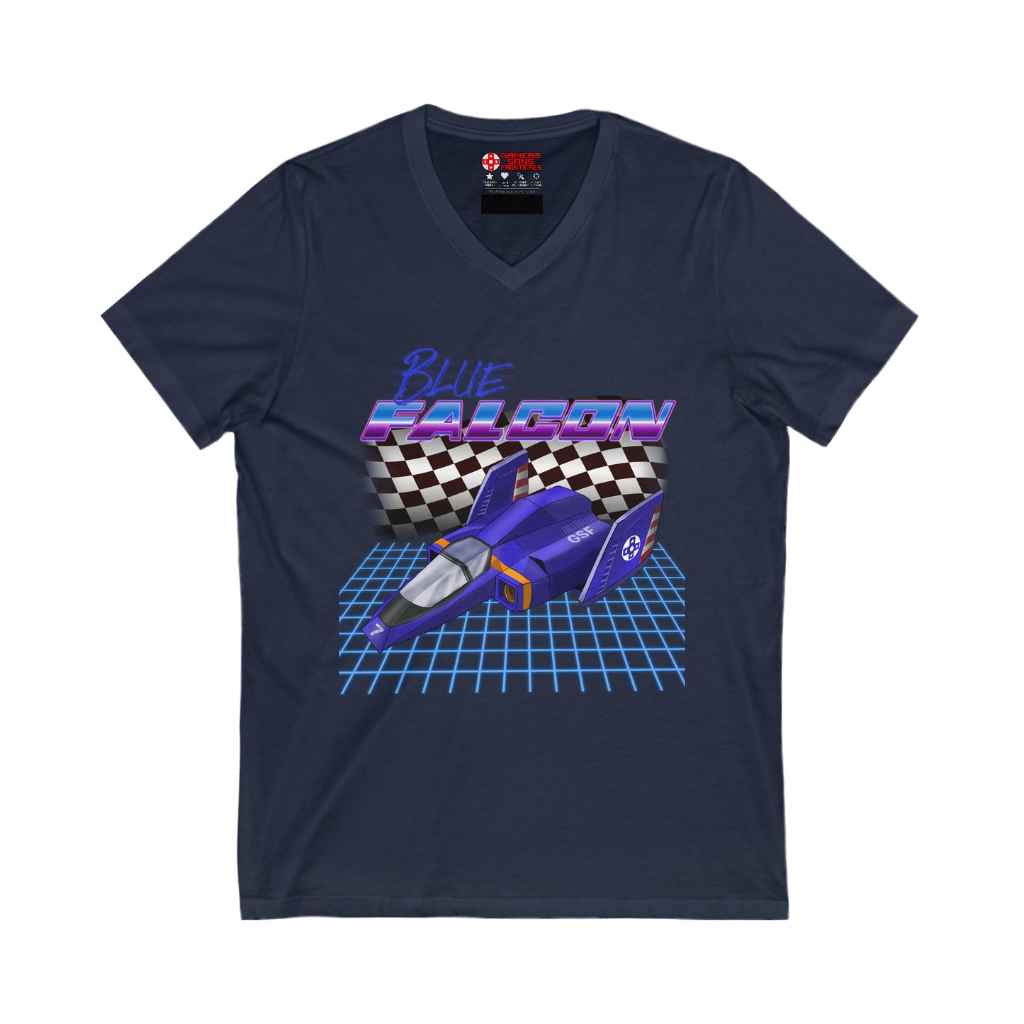 F-ZERO Men's V Tee - Blue Falcon