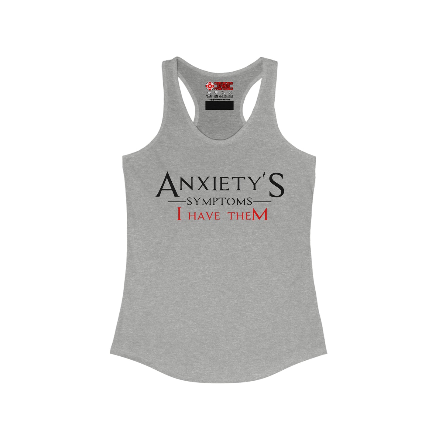 Women's Racerback Tank - Anxiety's Symptons