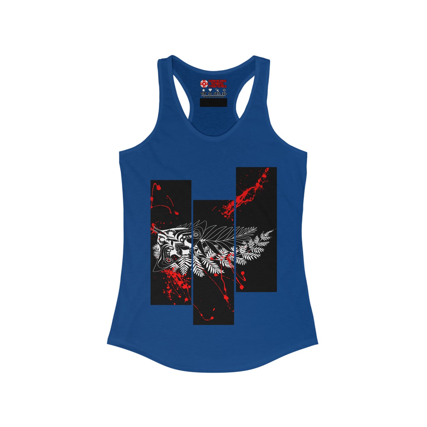 Women's Racerback tank - Moth Tattoo White