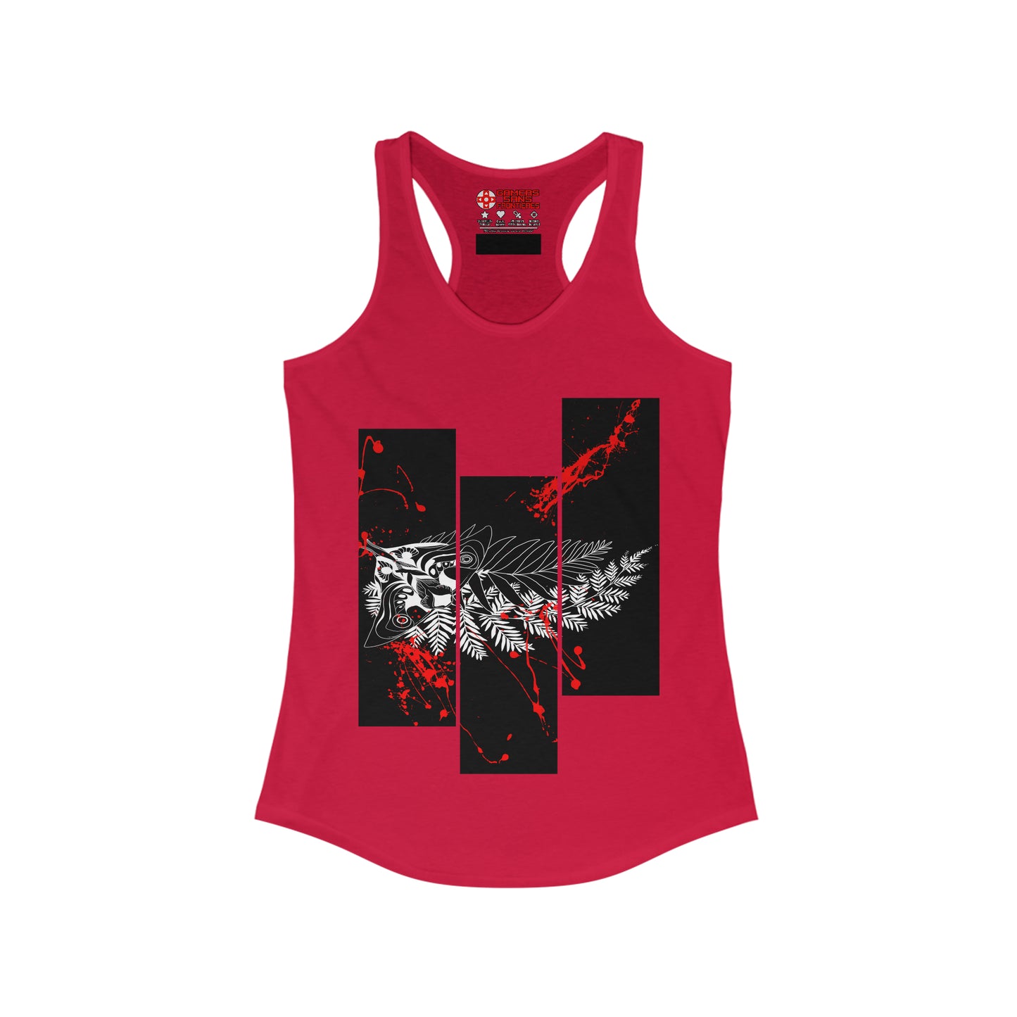 Women's Racerback tank - Moth Tattoo White