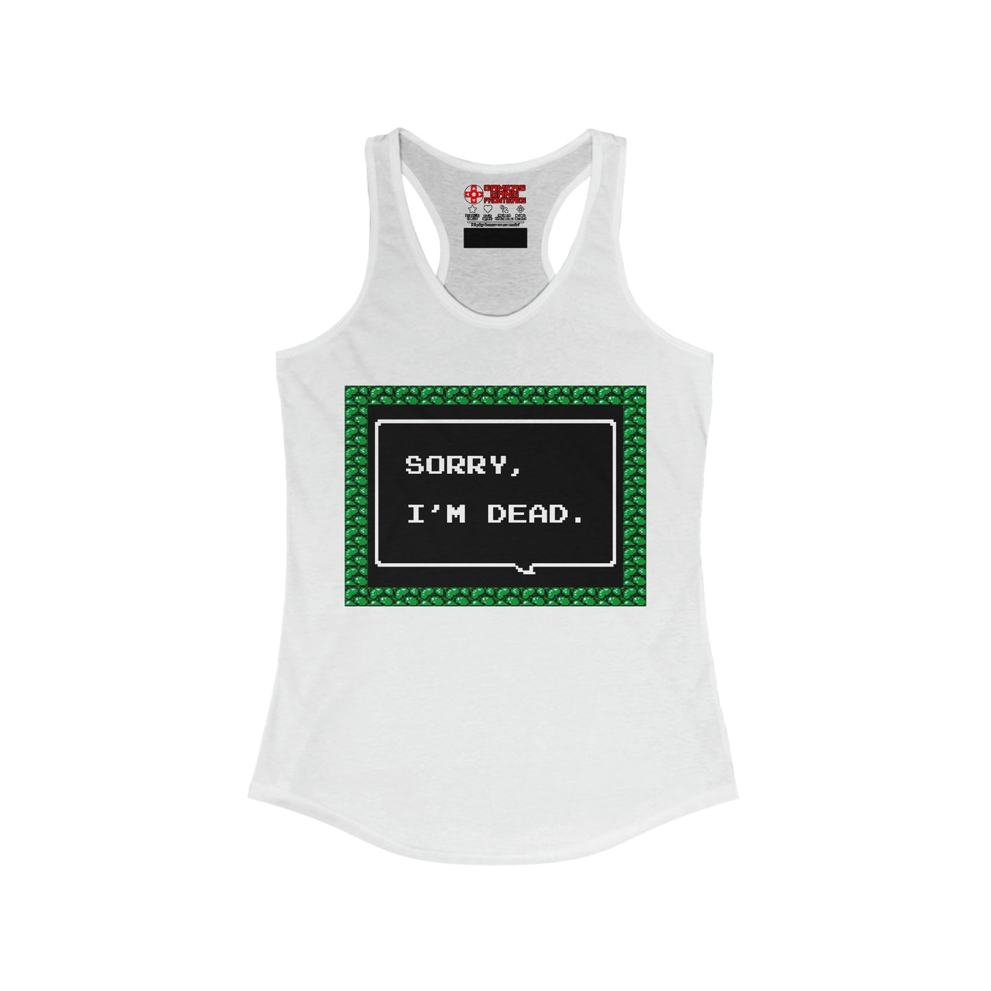 Women's Racerback Tank - Sorry, I'm Dead