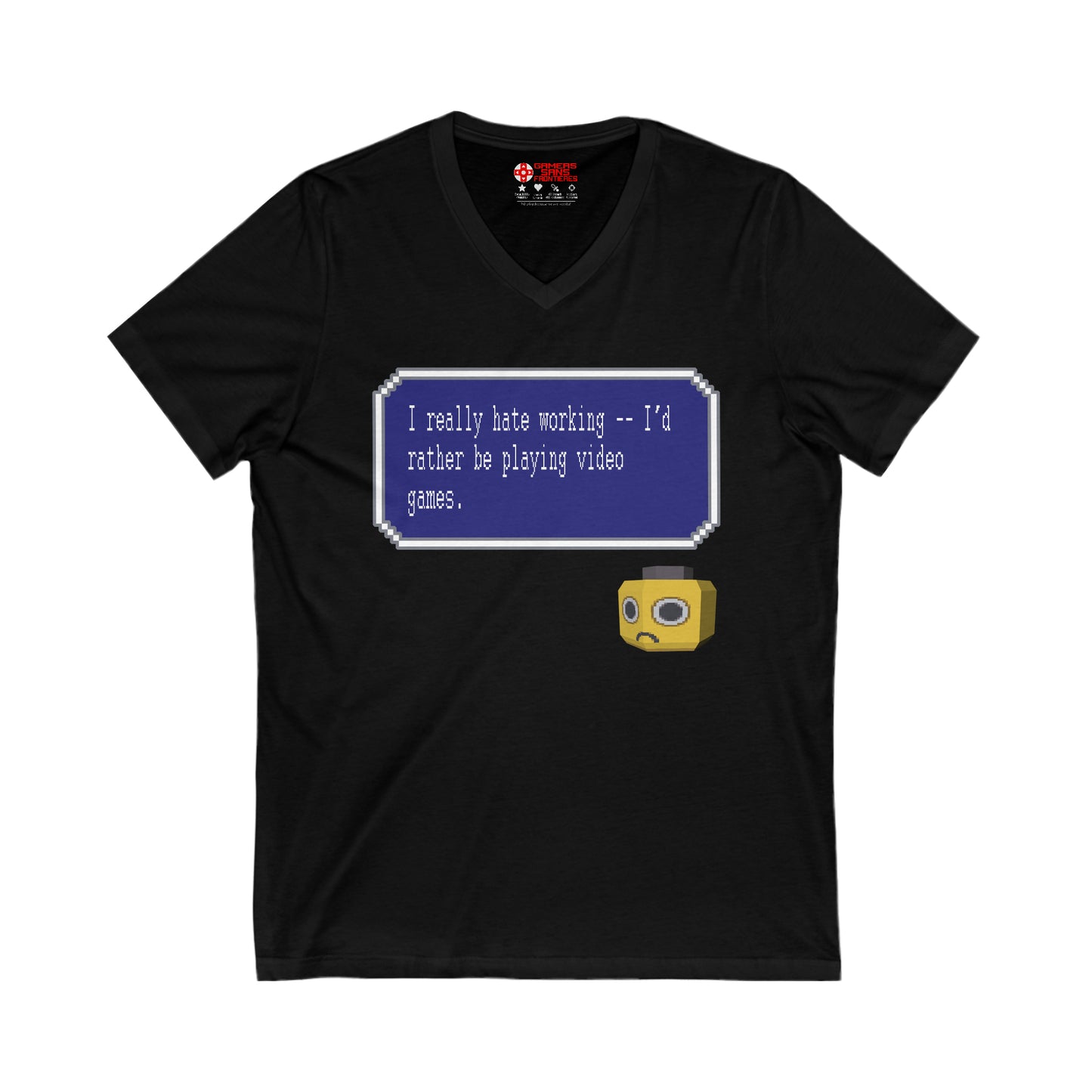 Men's V Tee - I Really Hate Working