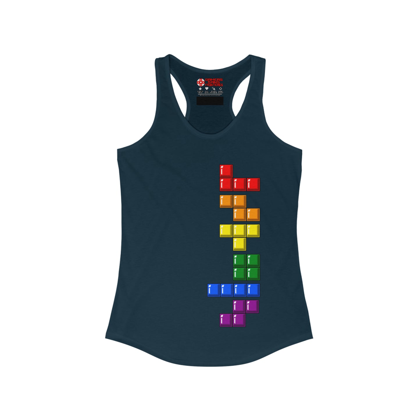 Women's Racerback Tank - Blocks' Diversity