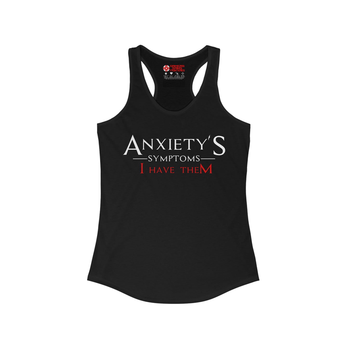 Women's Racerback Tank - Anxiety's Symptons