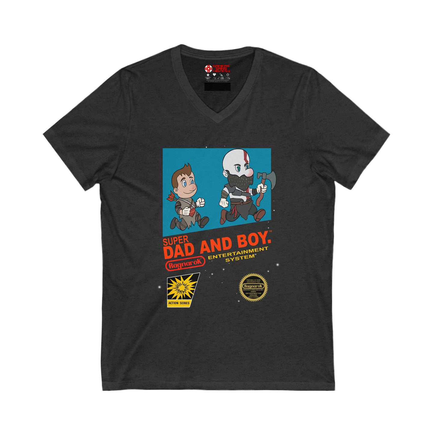 God of War Men's V Tee - Super Dad & Boy