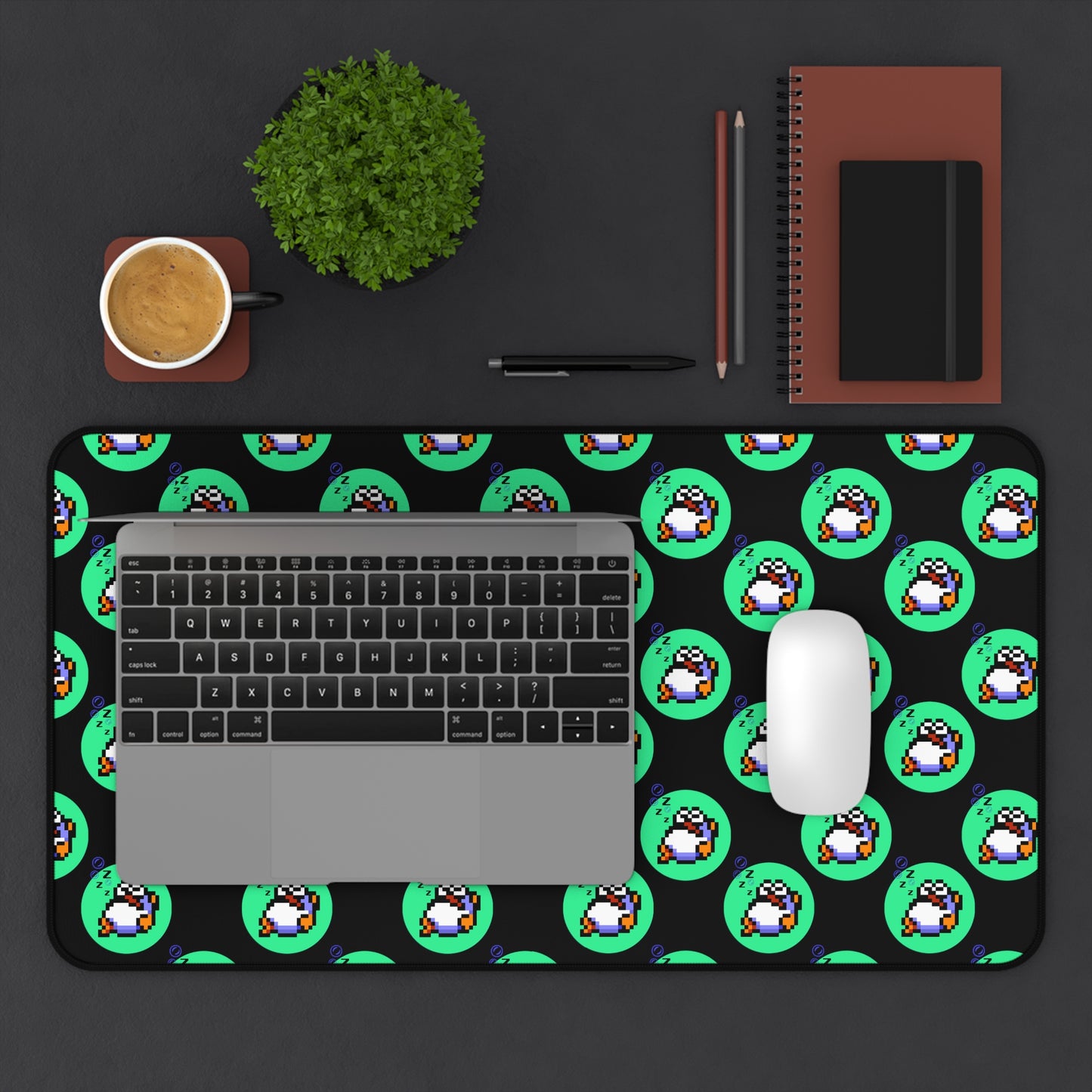 Rip Van Sleeping Pattern Desk Mat