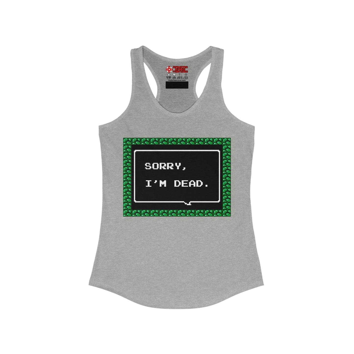Women's Racerback Tank - Sorry, I'm Dead
