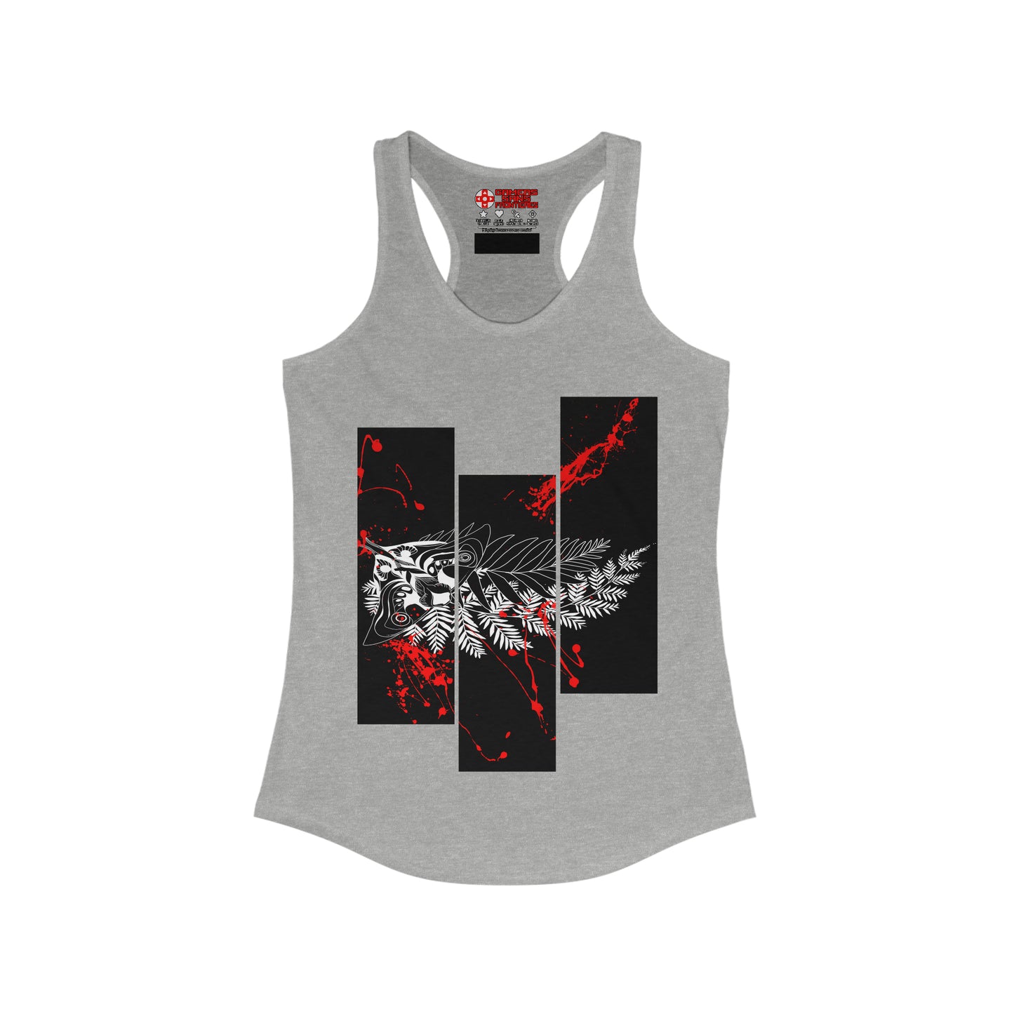 Women's Racerback tank - Moth Tattoo White