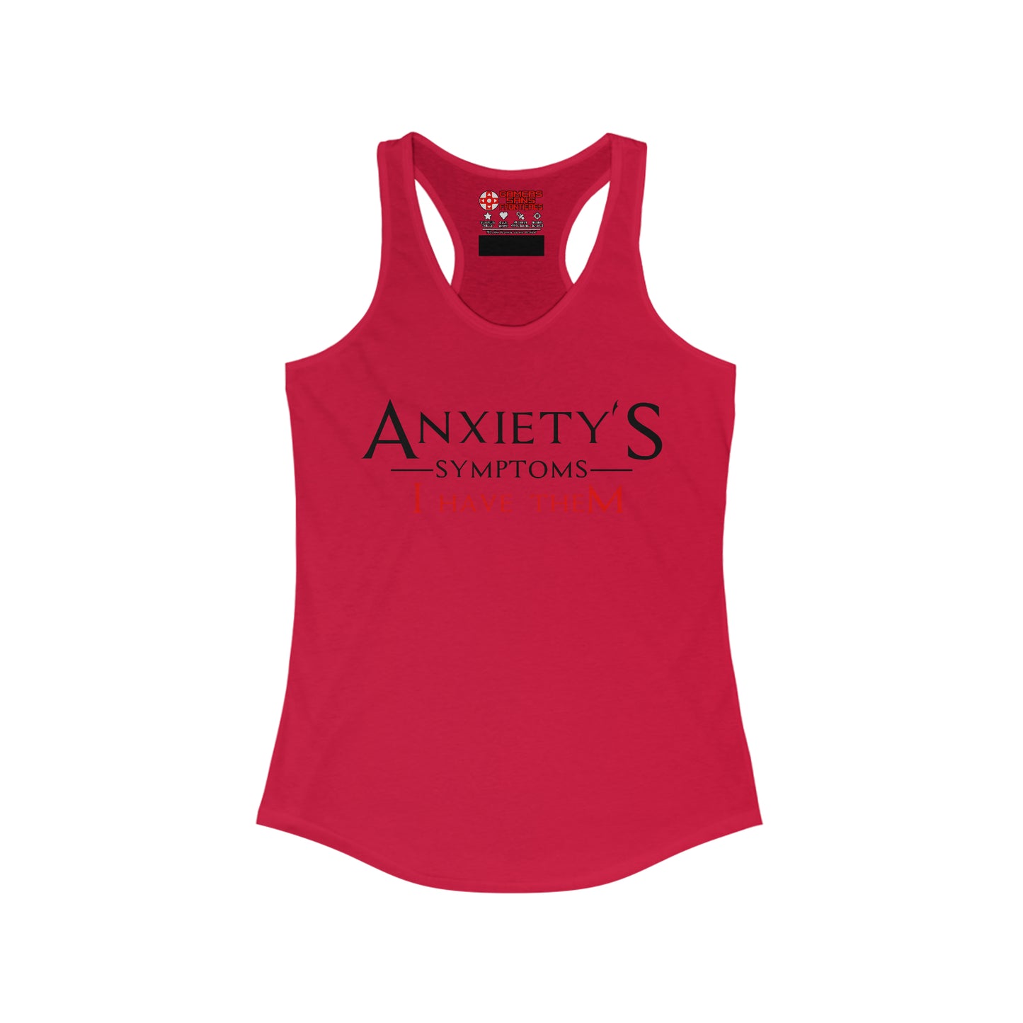 Women's Racerback Tank - Anxiety's Symptons