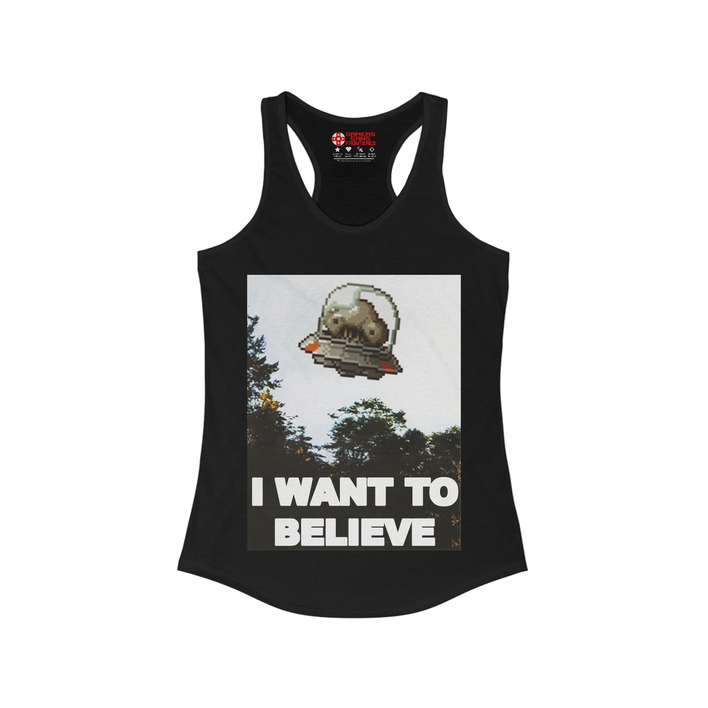Women's Racerback Tank - I Want to Believe