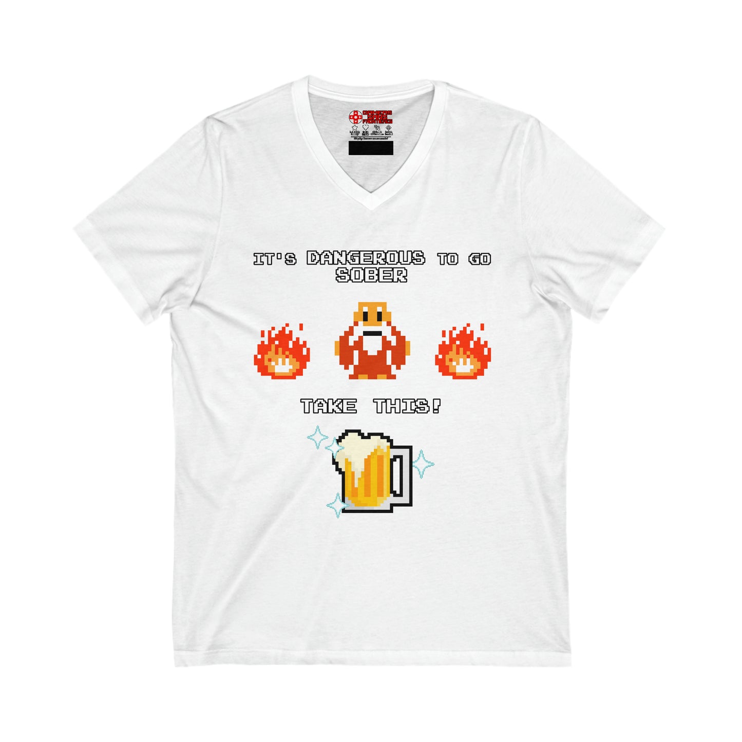 Men's V Tee - It's Dangerous to go Sober