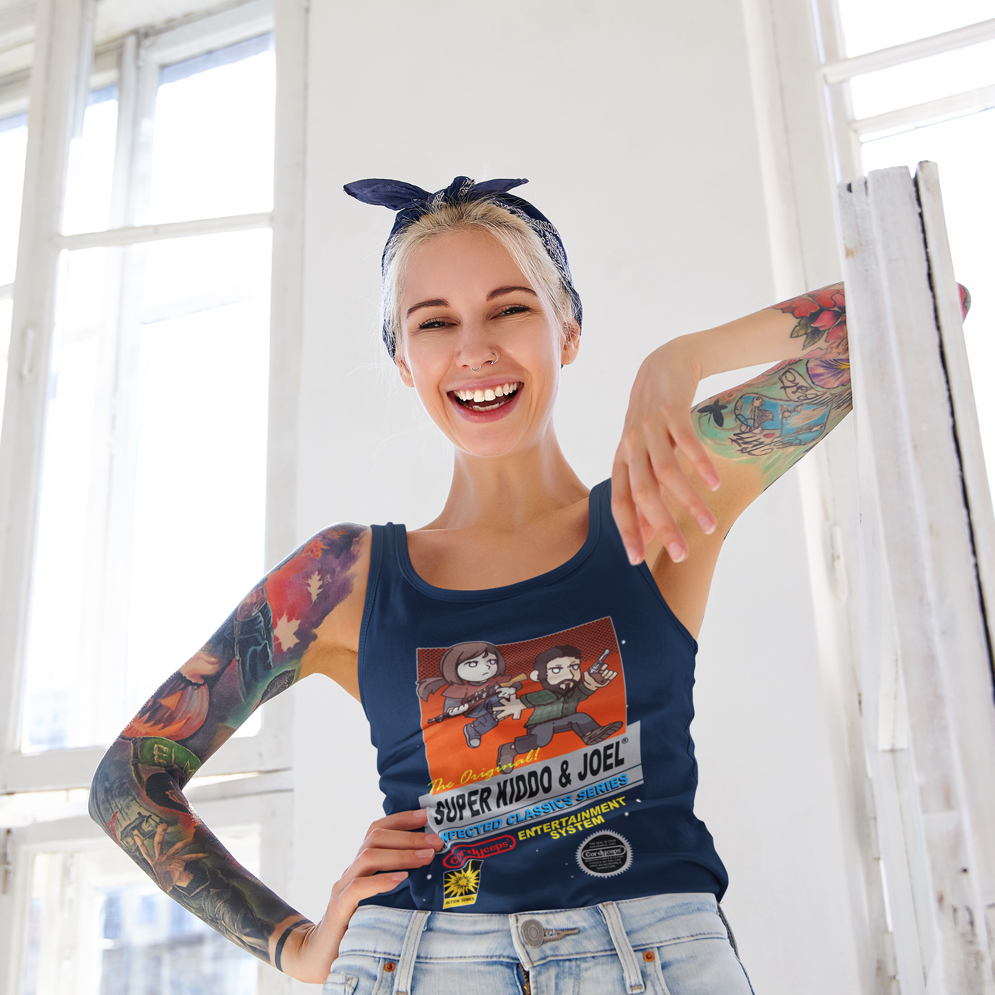 Women's Racerback Tank - Super Kiddo & Joel