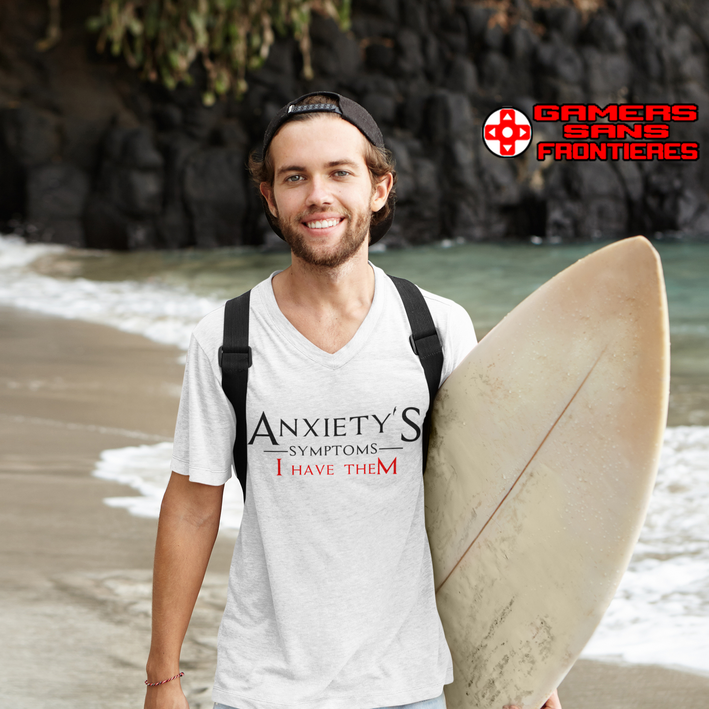 Men's V Tee - Anxiety's Symptons