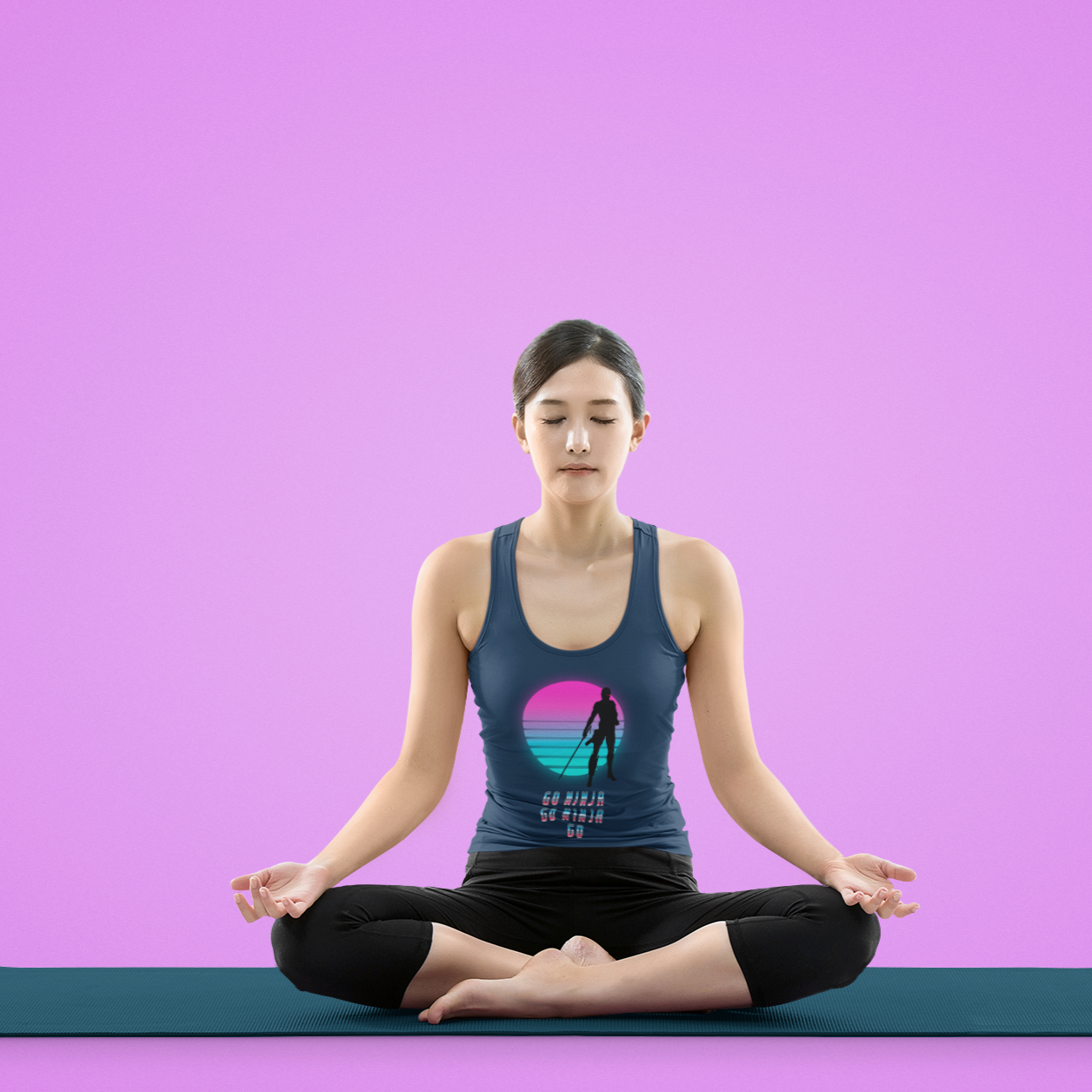 Women's Racerback Tank - Go Ninja