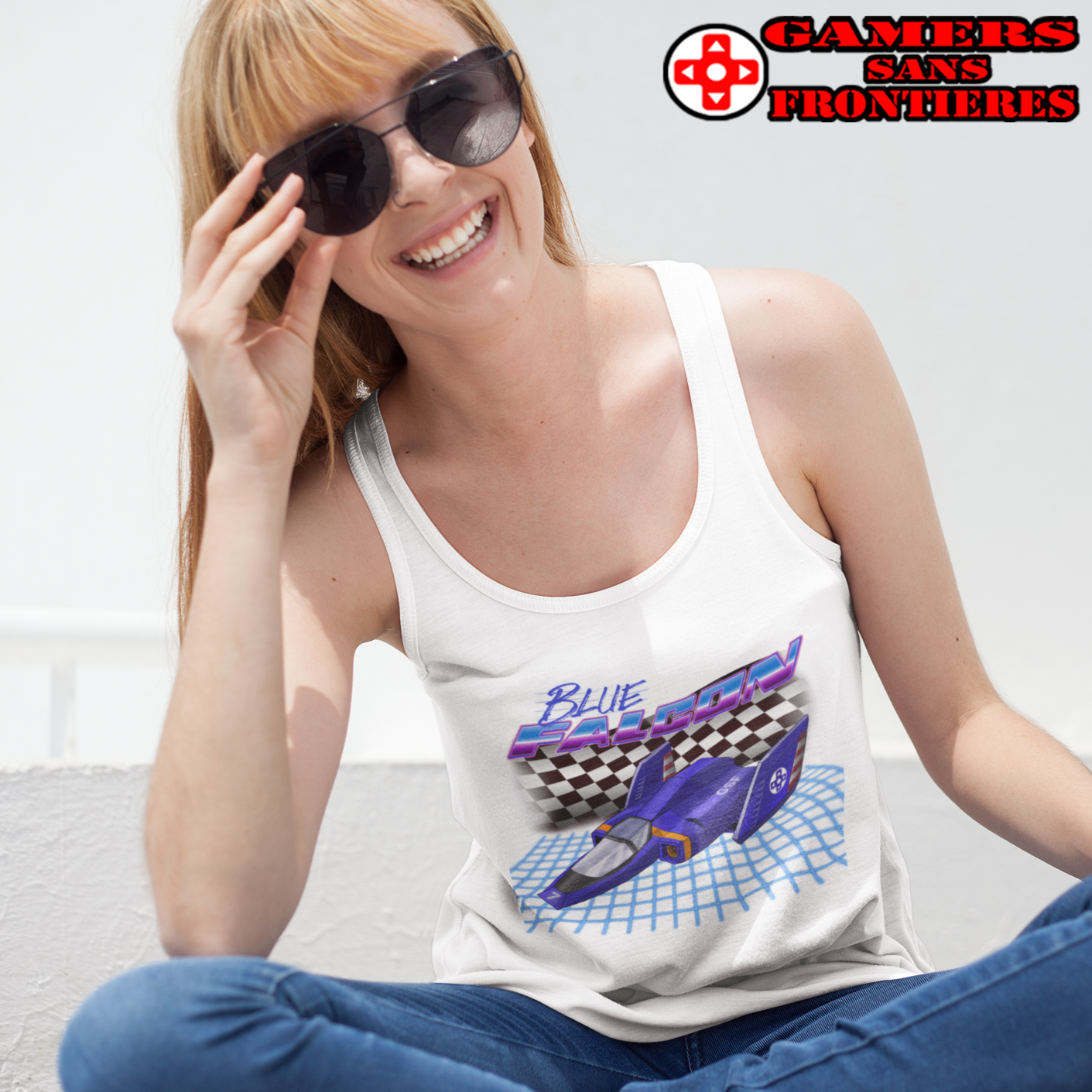 Women's Racerback Tank - Blue Falcon