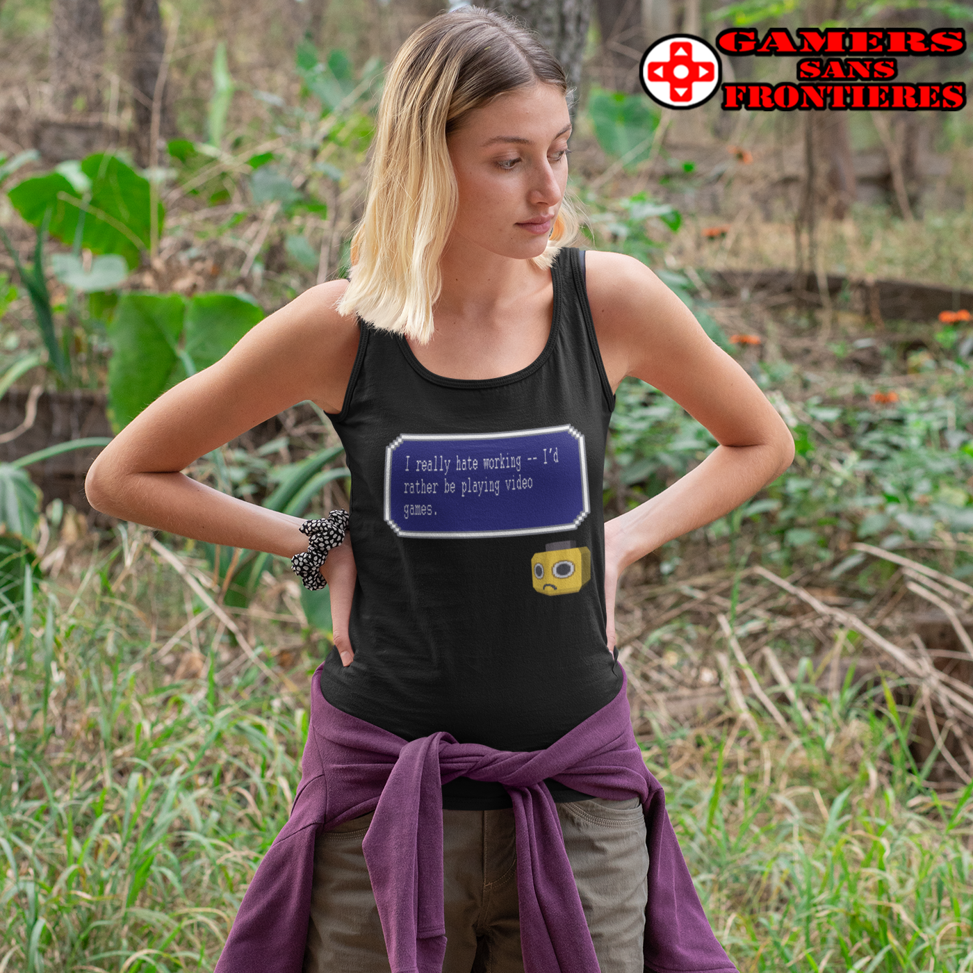 Women's Racerback Tank - I Really Hate Working