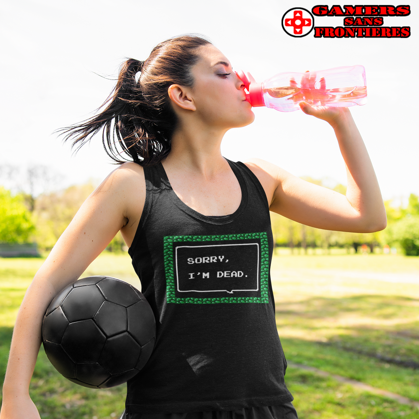 Women's Racerback Tank - Sorry, I'm Dead