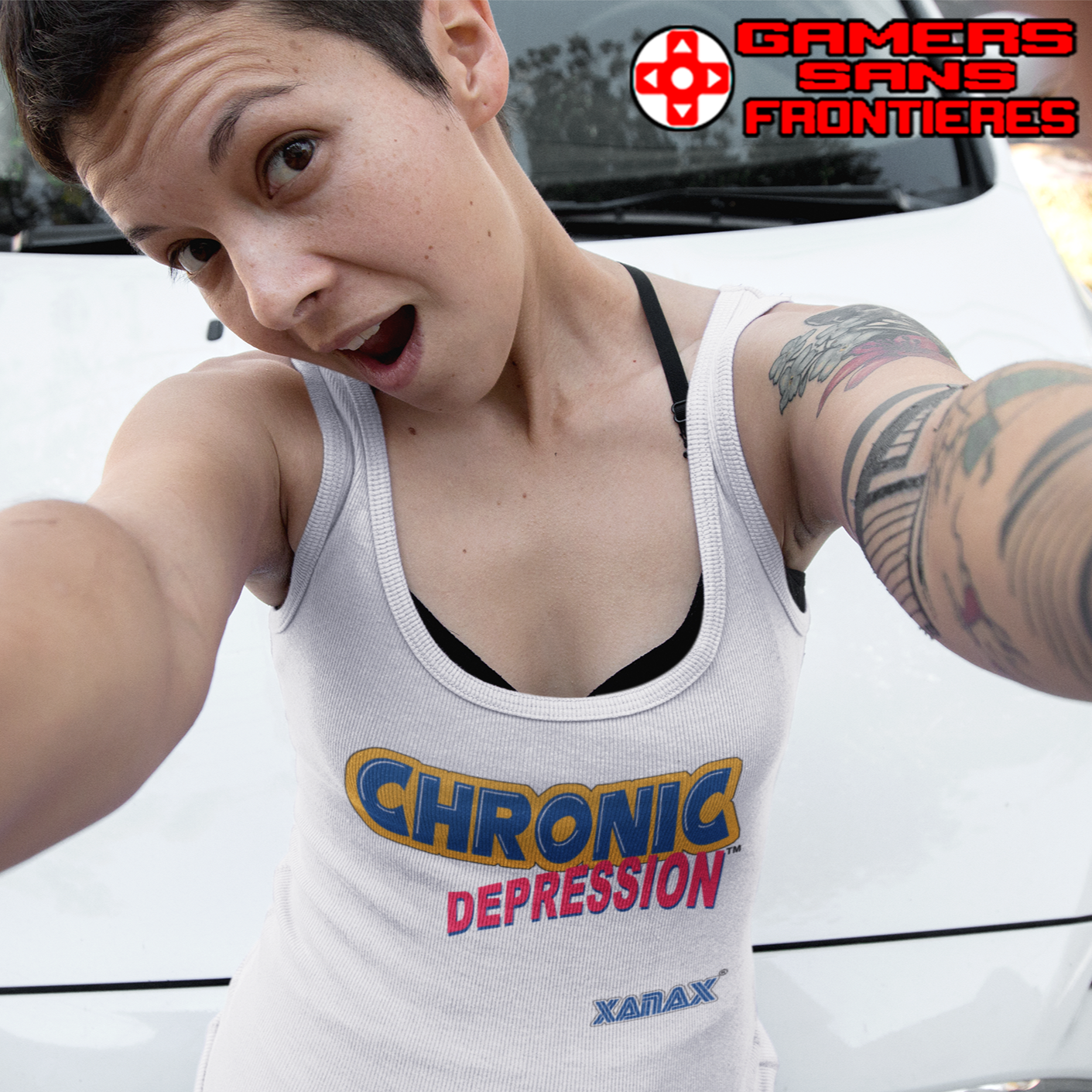 Women's Racerback Tank - Chronic Depression