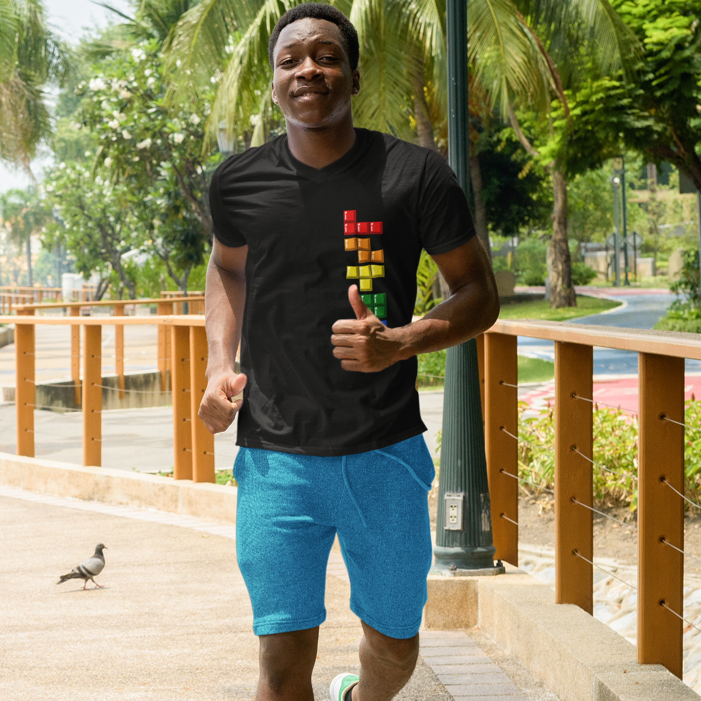 Tetris Men's V Tee - Blocks' Diversity