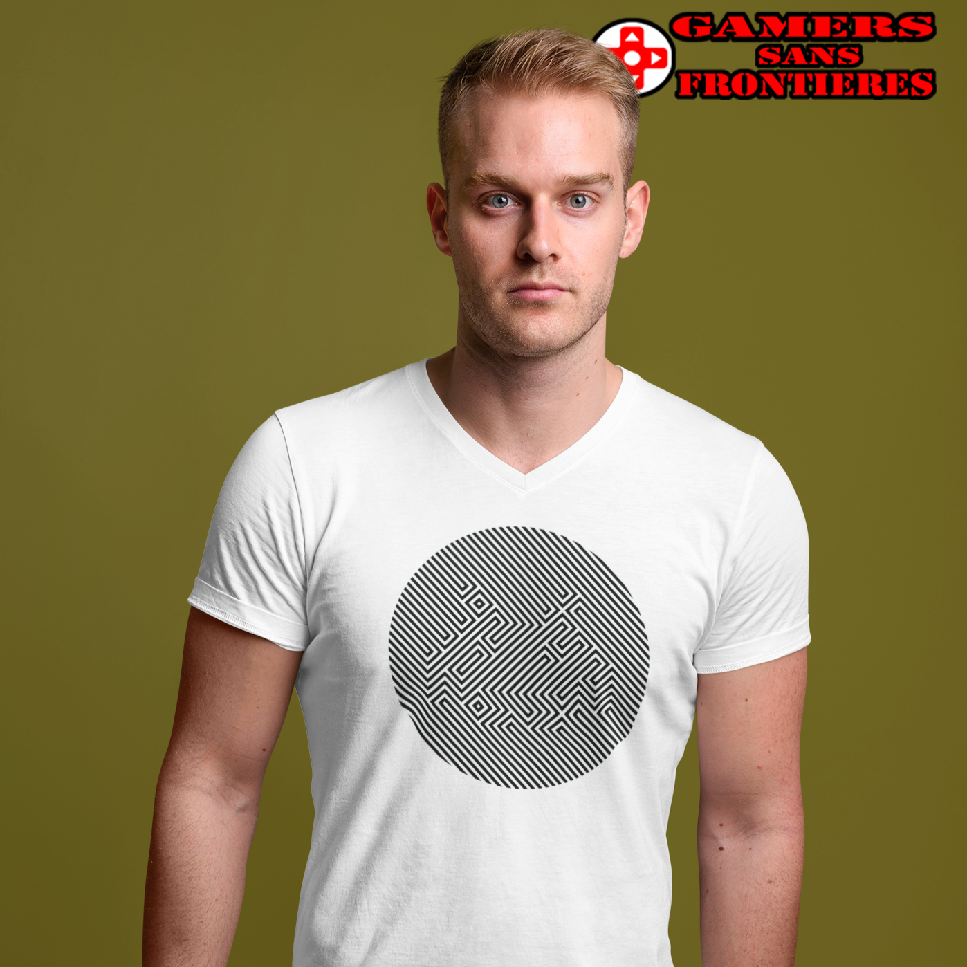 Space Invaders Men's V Tee - Invader Stealth