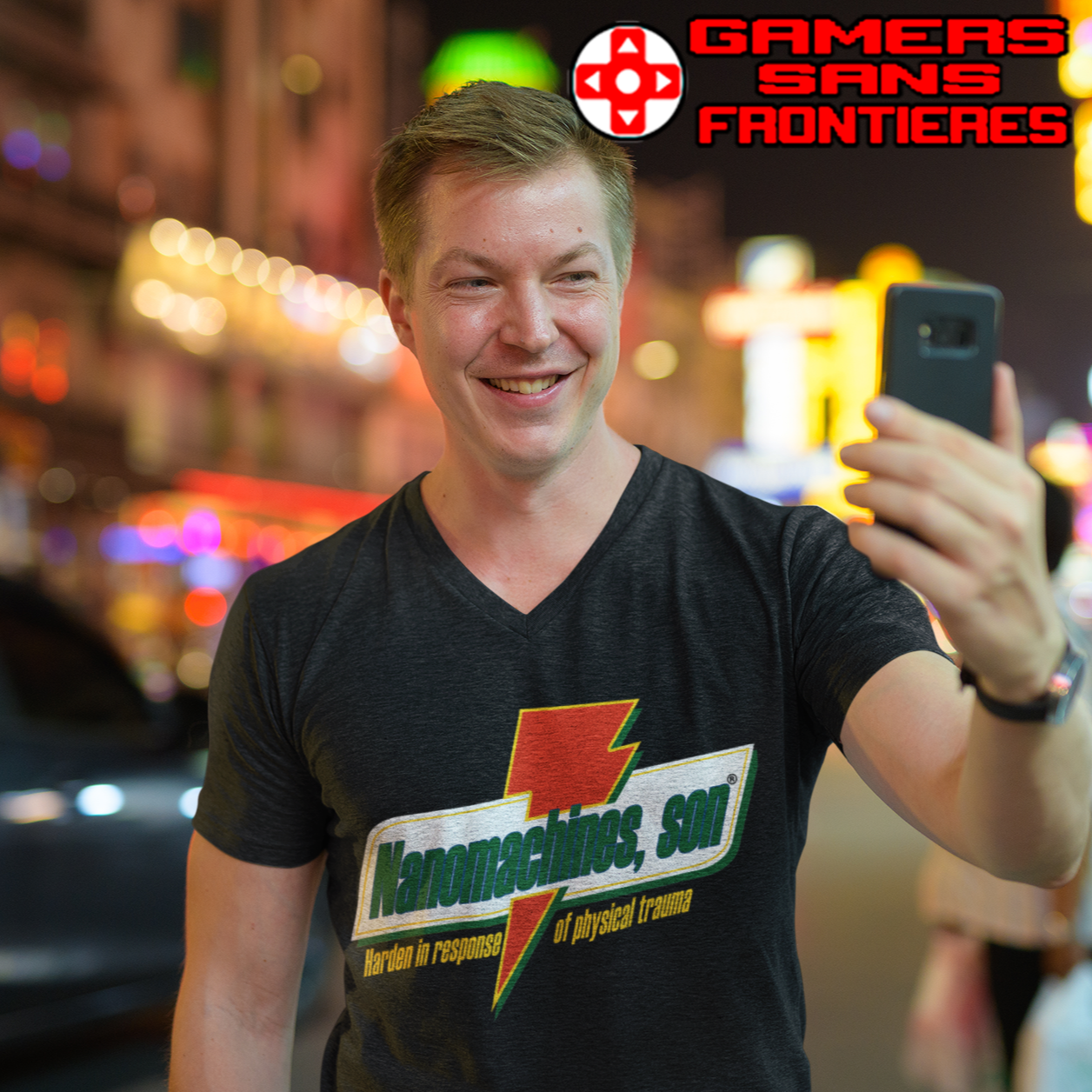 Men's V Tee - Nanomachines, son