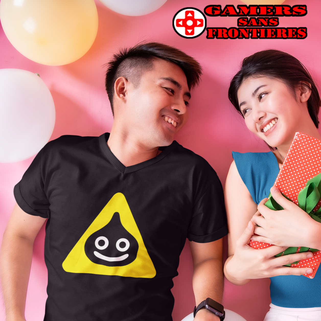 Dragon Quest Men's V Tee - Caution Slimery