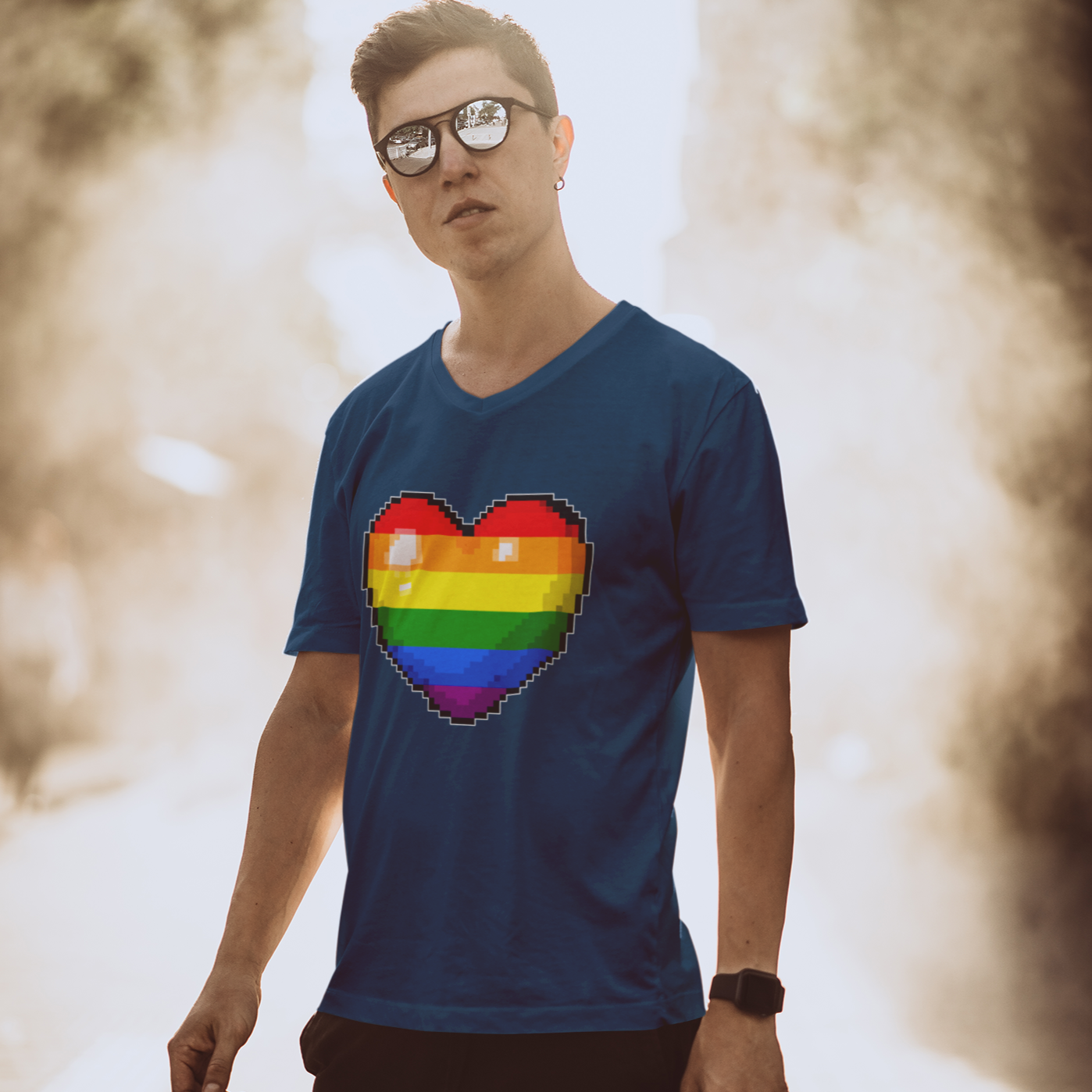 Men's V Tee - Extra Colorful Life