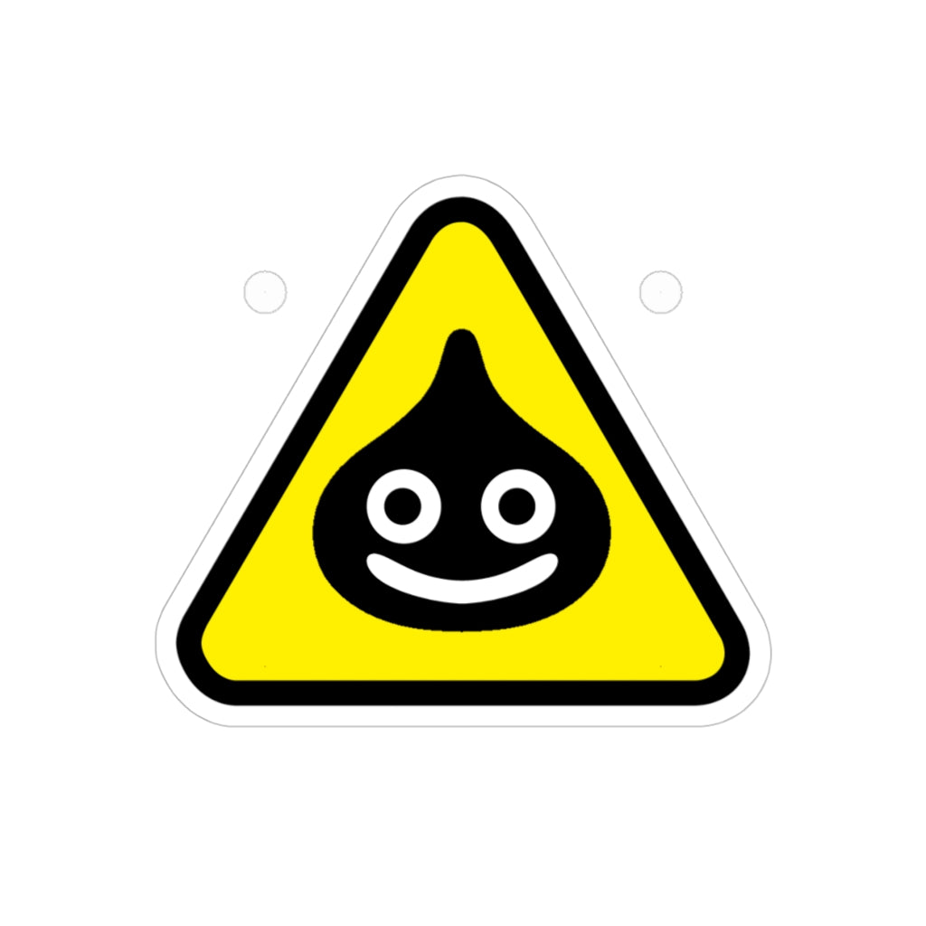 Transparent Outdoor Sticker - Caution Slimery