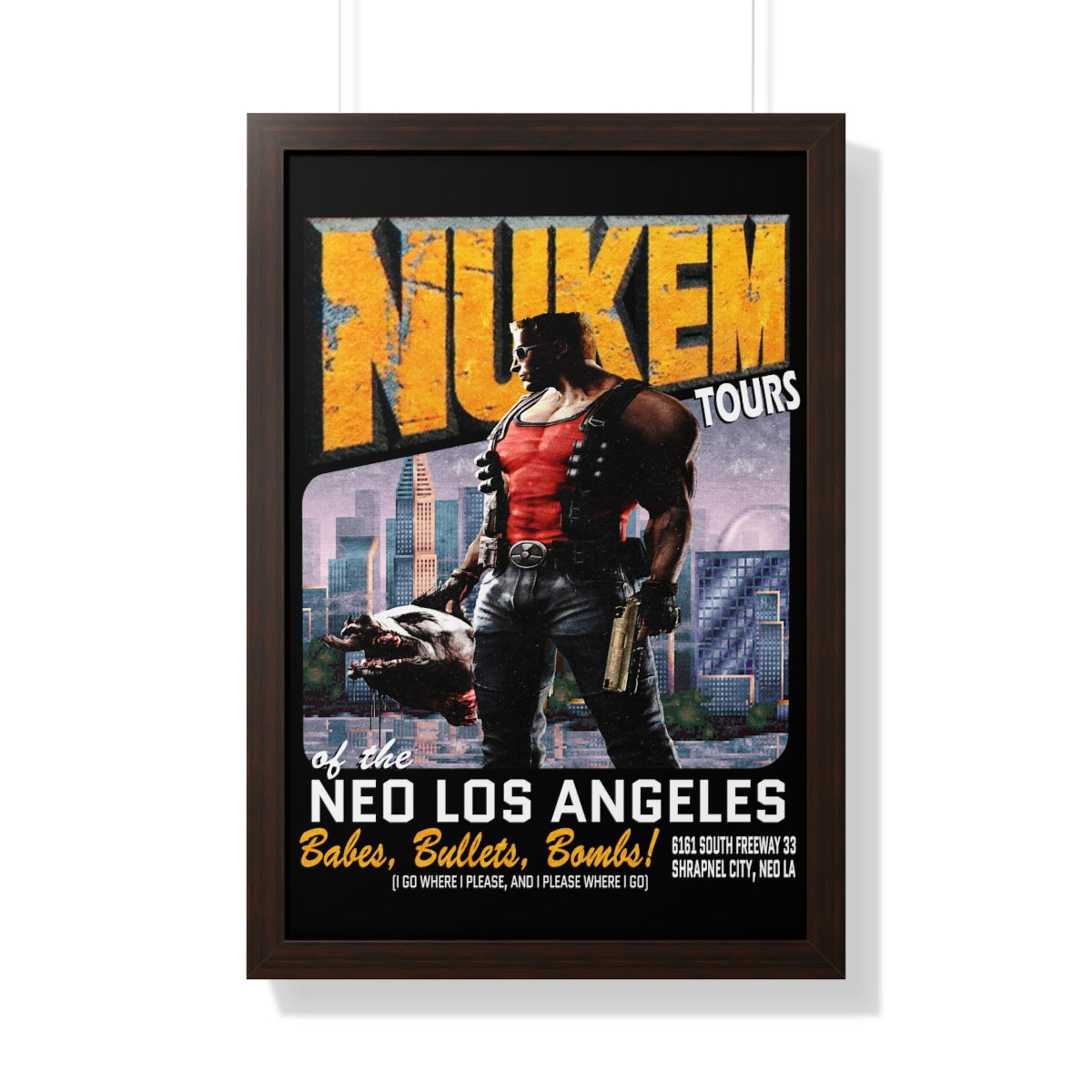 Framed Poster -  Nukem Tours