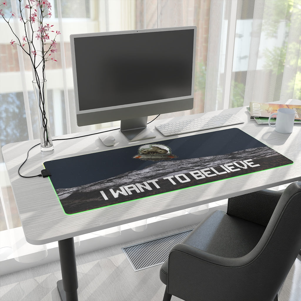 LED Mouse Pad - I Want to Believe