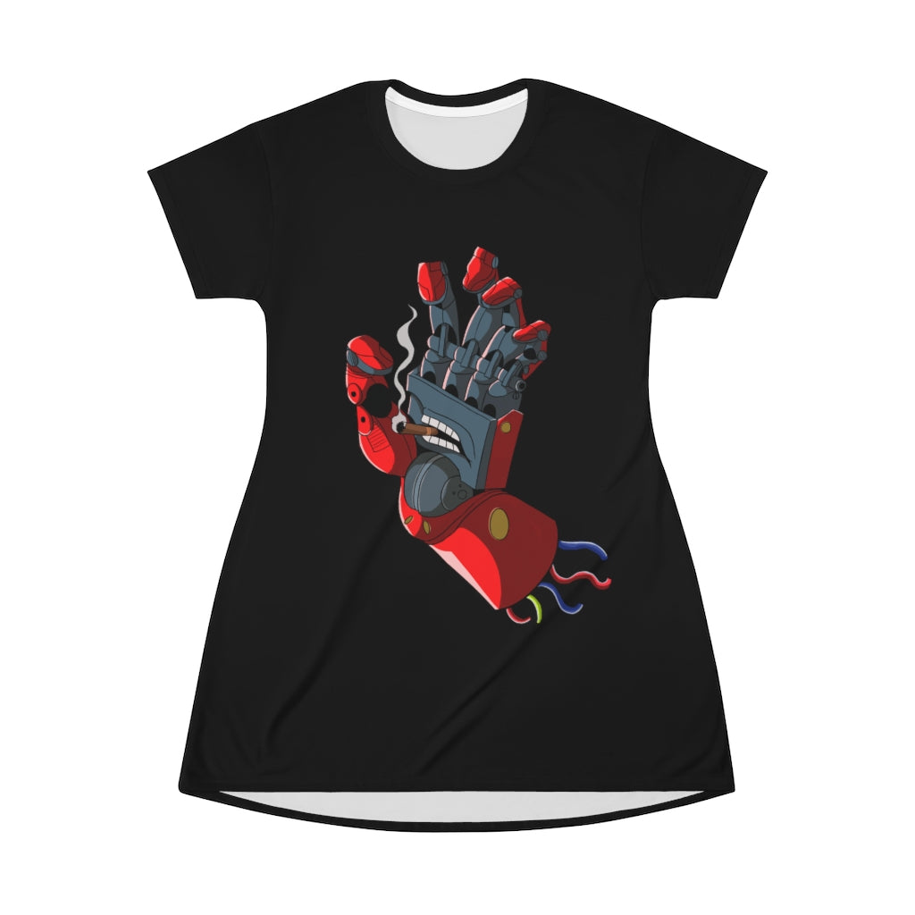 Black Metal Gear Tee Dress Gaming Fashion
