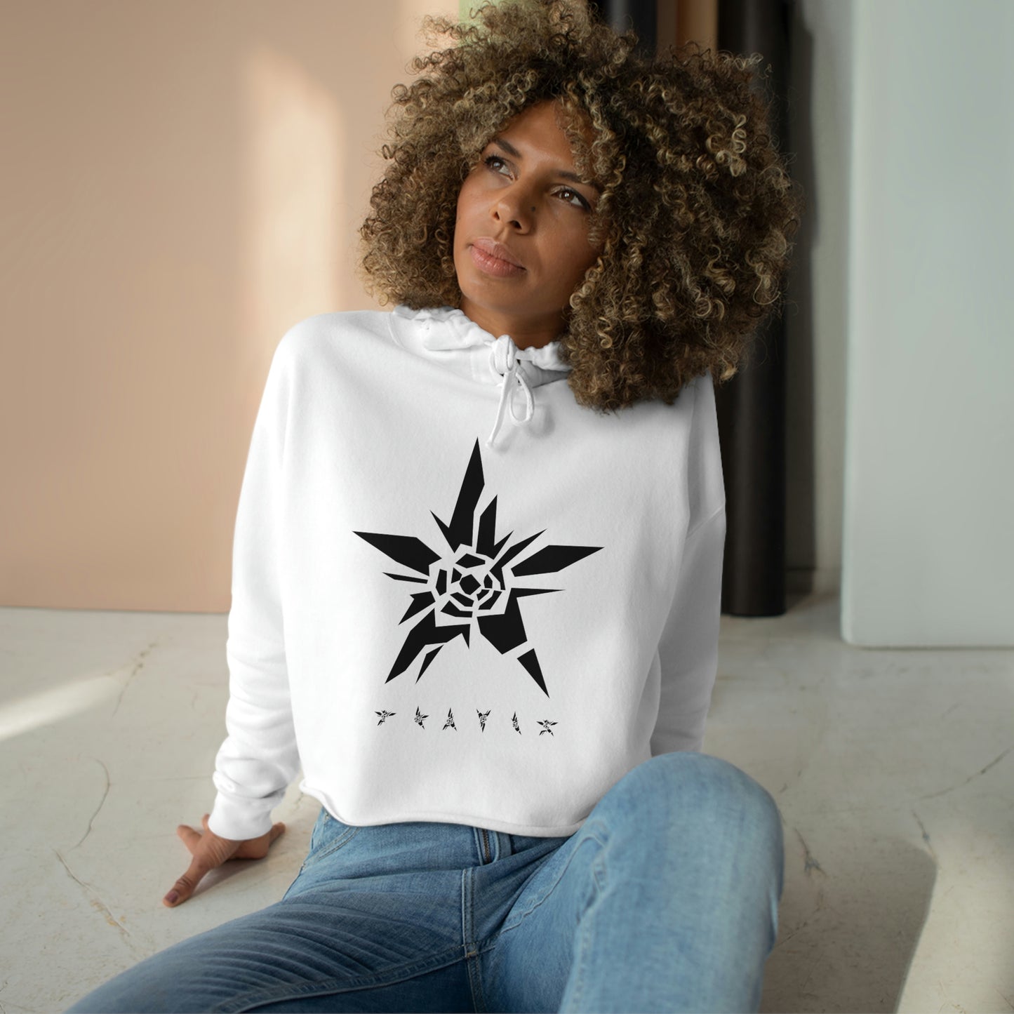 Women's Crop Hoodie - No More Blackstars