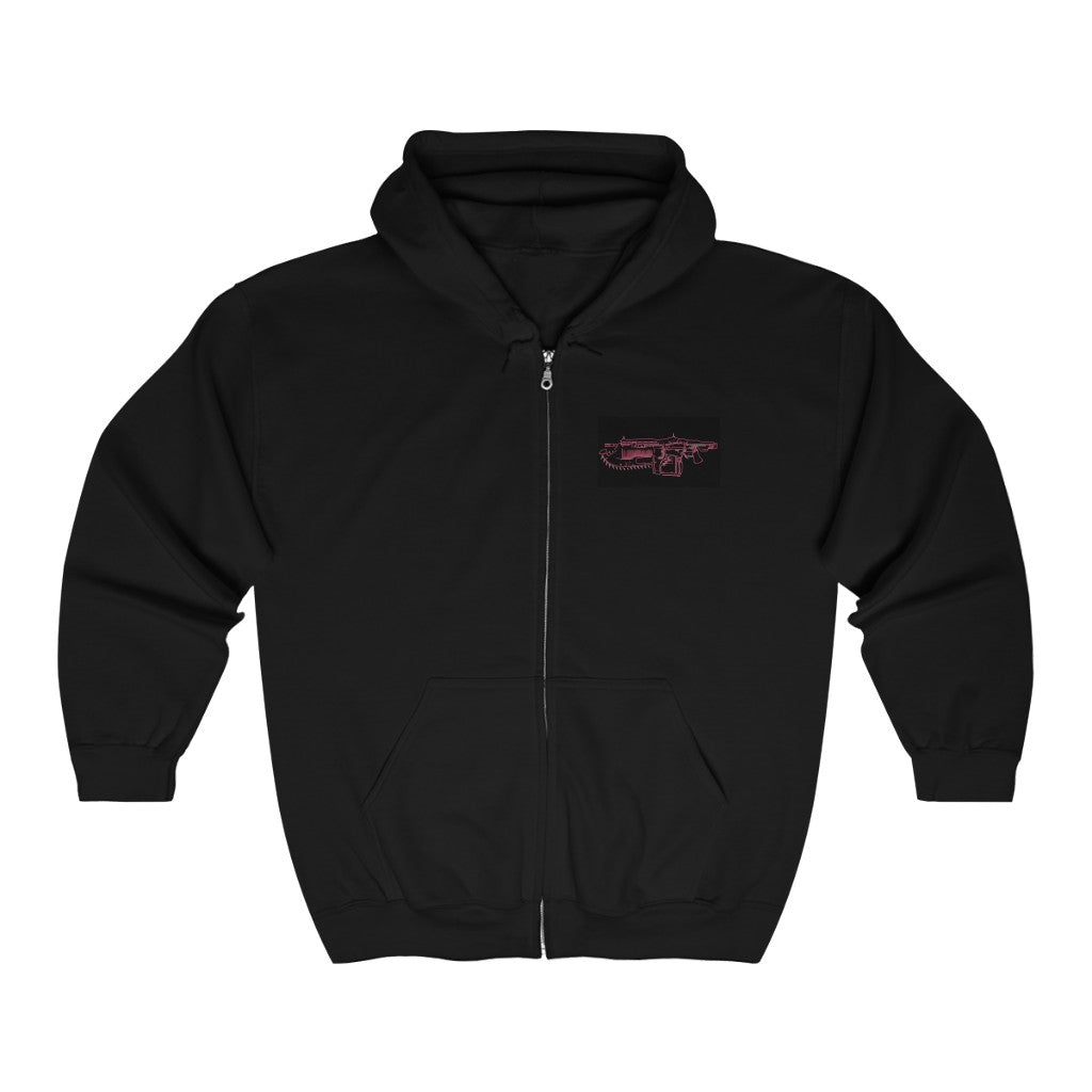 Black Gears of War Zip Hoodie Gaming Fashion