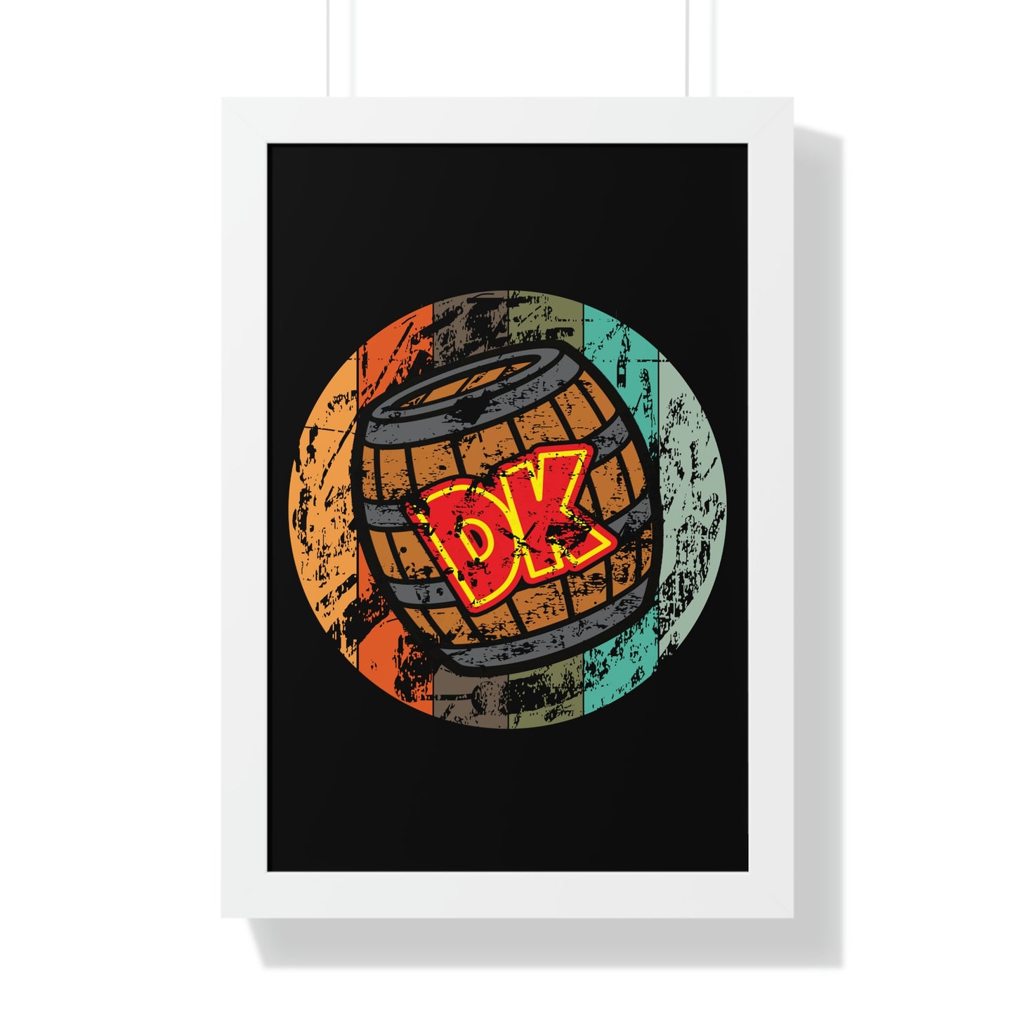 Donkey Kong Framed Poster - DK Vintage Barrel