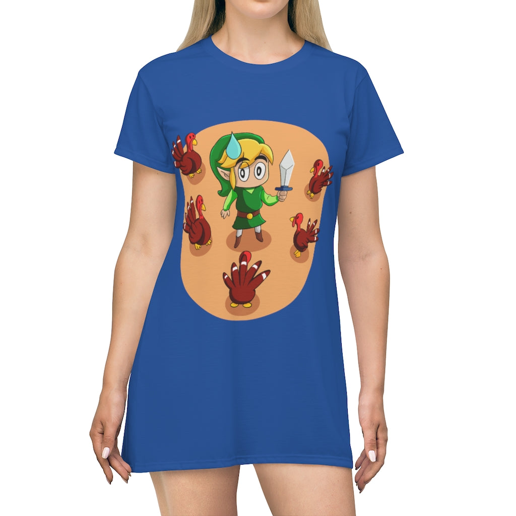 Blue The Legend of Zelda Tee Dress Gaming Fashion