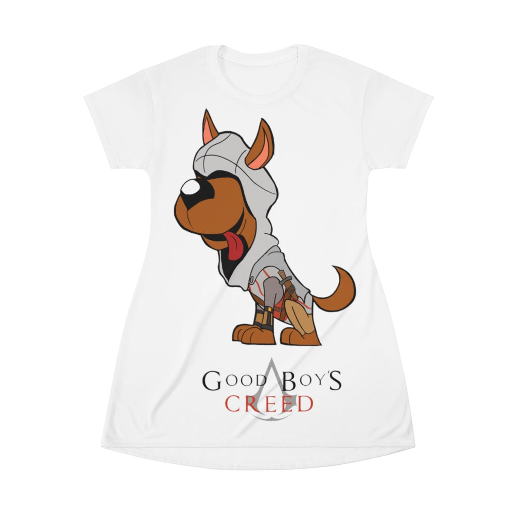 White Assassin's Creed Tee Dress Gaming Fashion