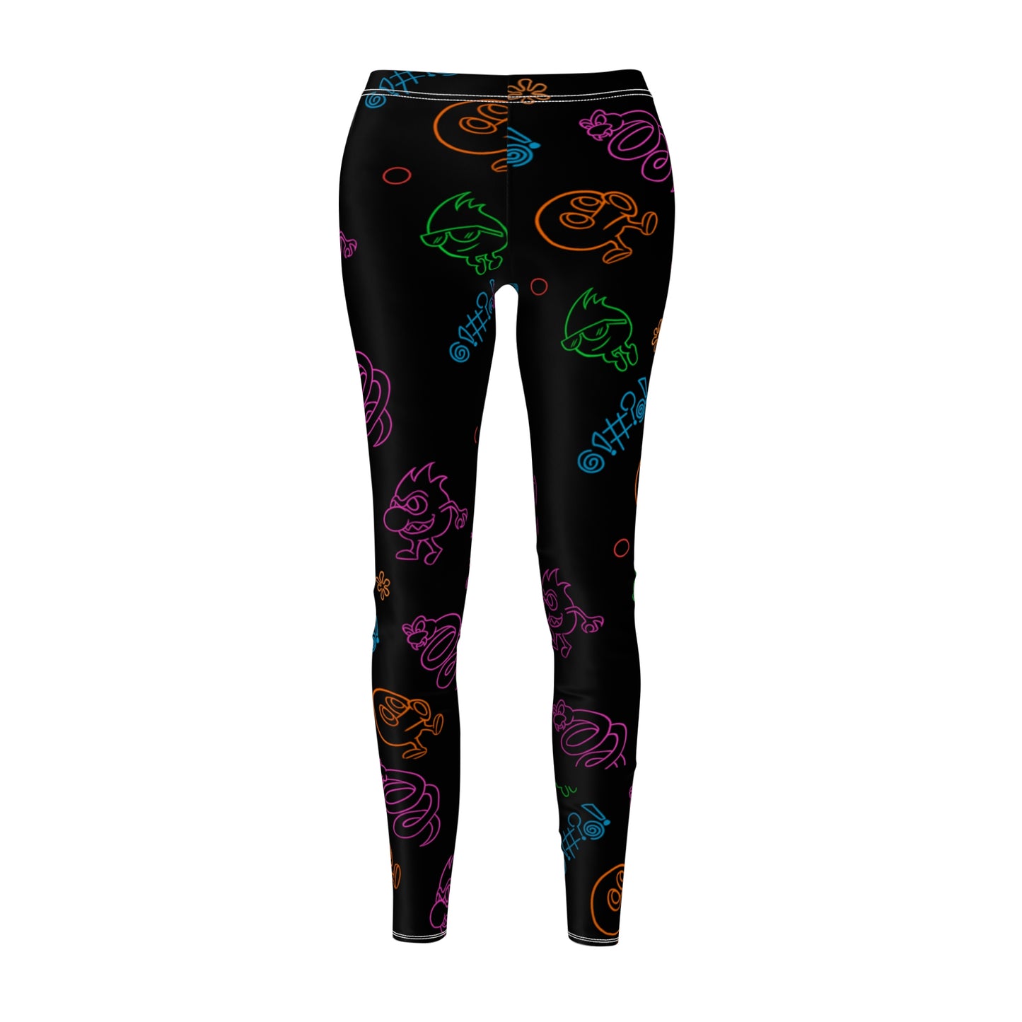 Women's Leggings - Neon Q-Bert