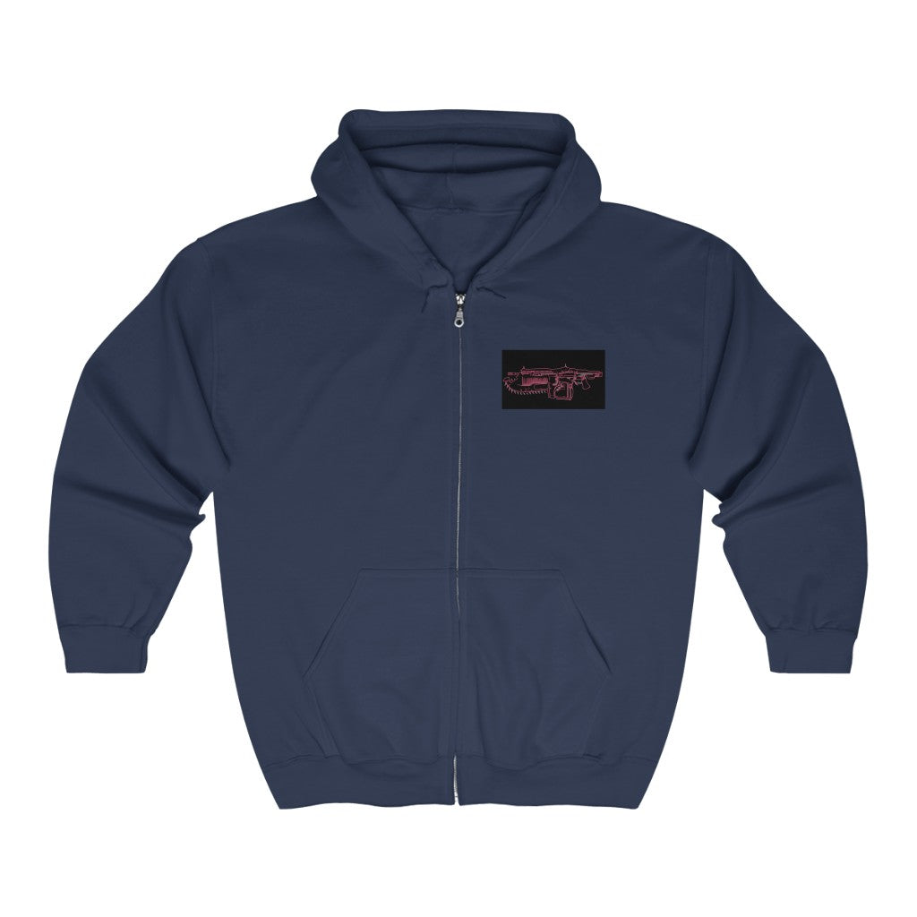 Navy Gears of War Zip Hoodie Gaming Fashion