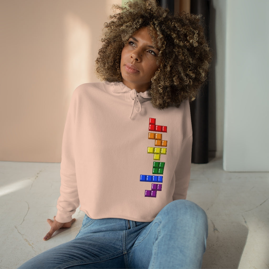 Women's Crop Hoodie - Blocks' Diversity