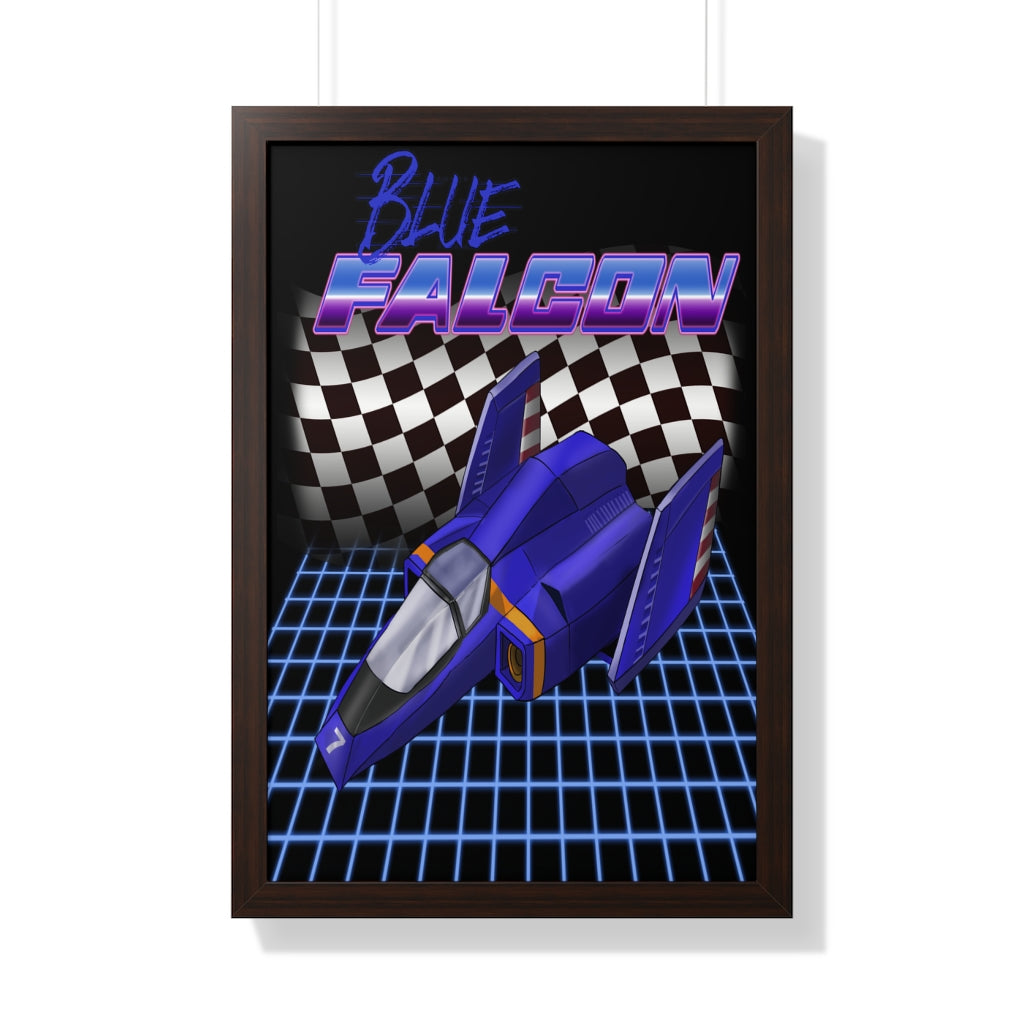 Framed Poster - Blue Falcon