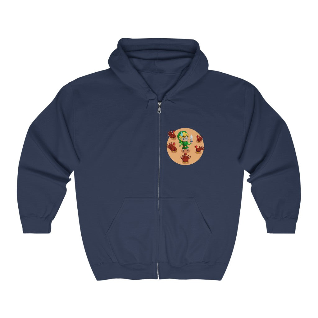 Navy The Legend of Zelda Zip Hoodie Gaming Fashion