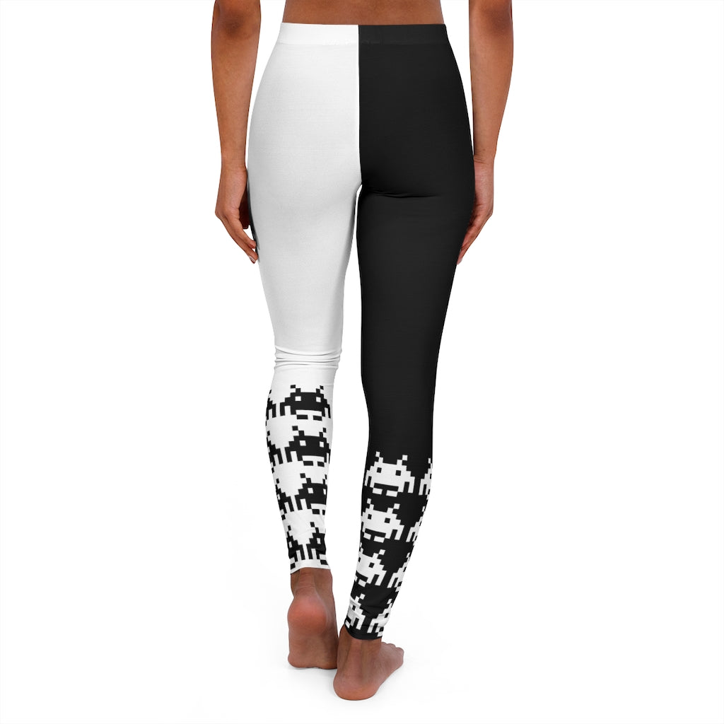 Women's Leggings - Monochromatic Invaders