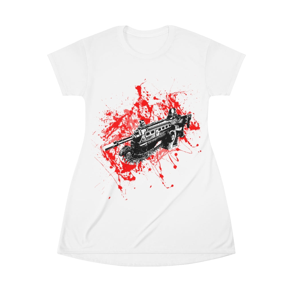 White Gears of War Tee Dress Gaming Fashion
