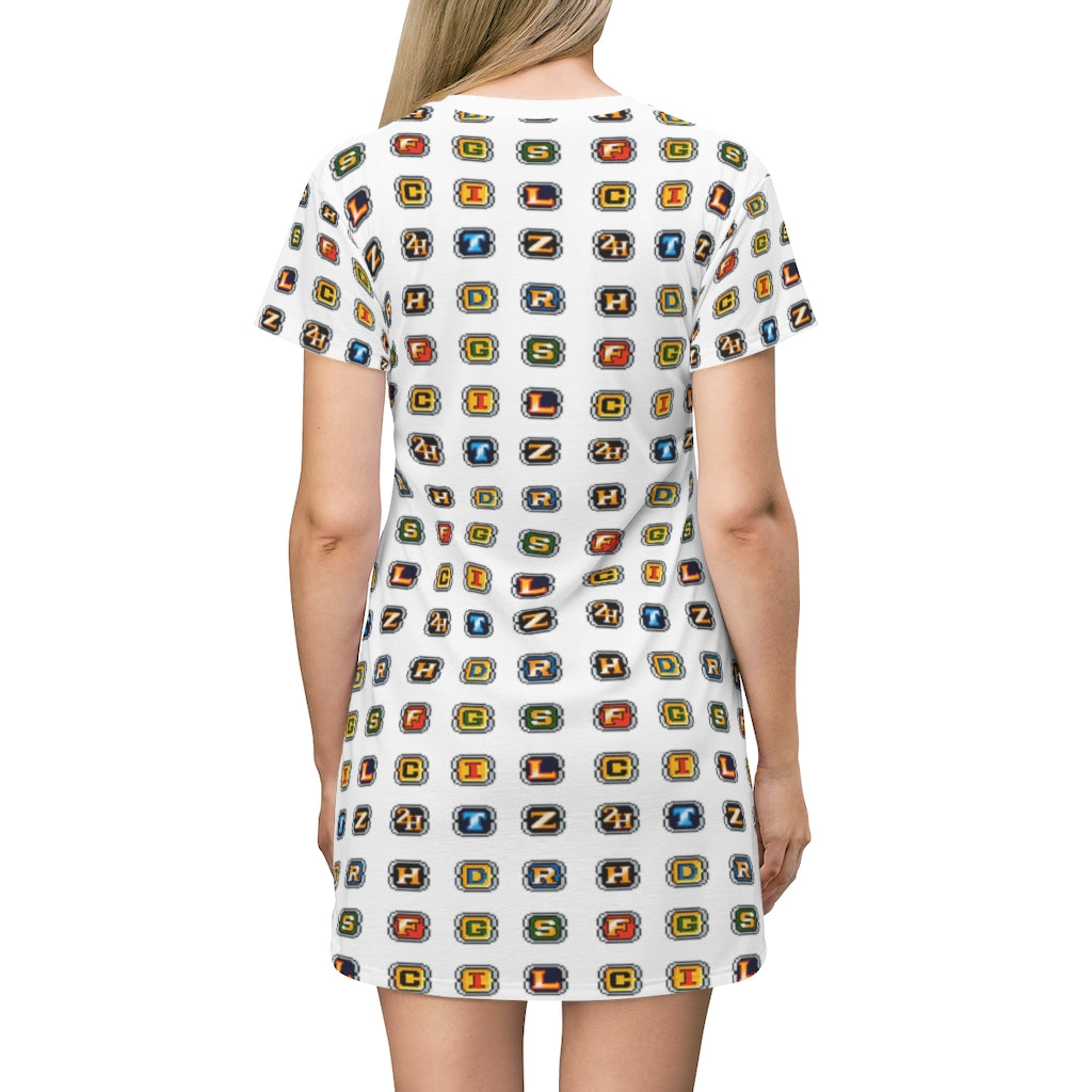 White Metal Slug Tee Dress Gaming Fashion