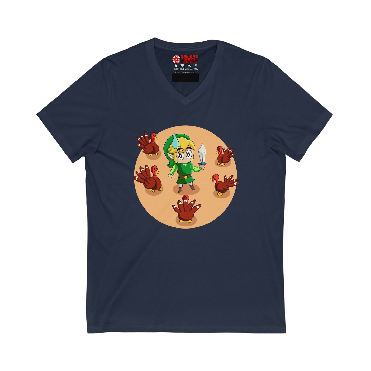 The Legend of Zelda Men's V Tee - The Legend of Gobble